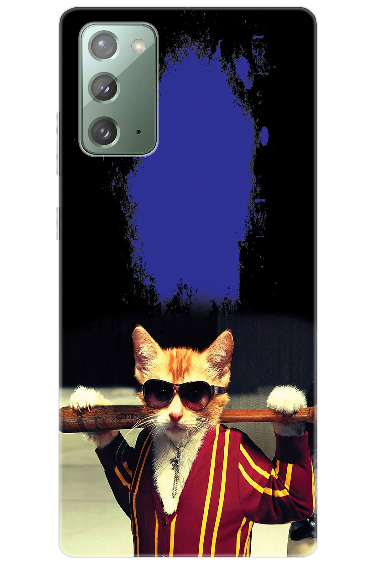 Ceppare Samsung Galaxy Note 20 (SM-N980F) Uyumlu Kılıf Desenli Silikon Artist Kedi STK:481 CP-g8kq5JD