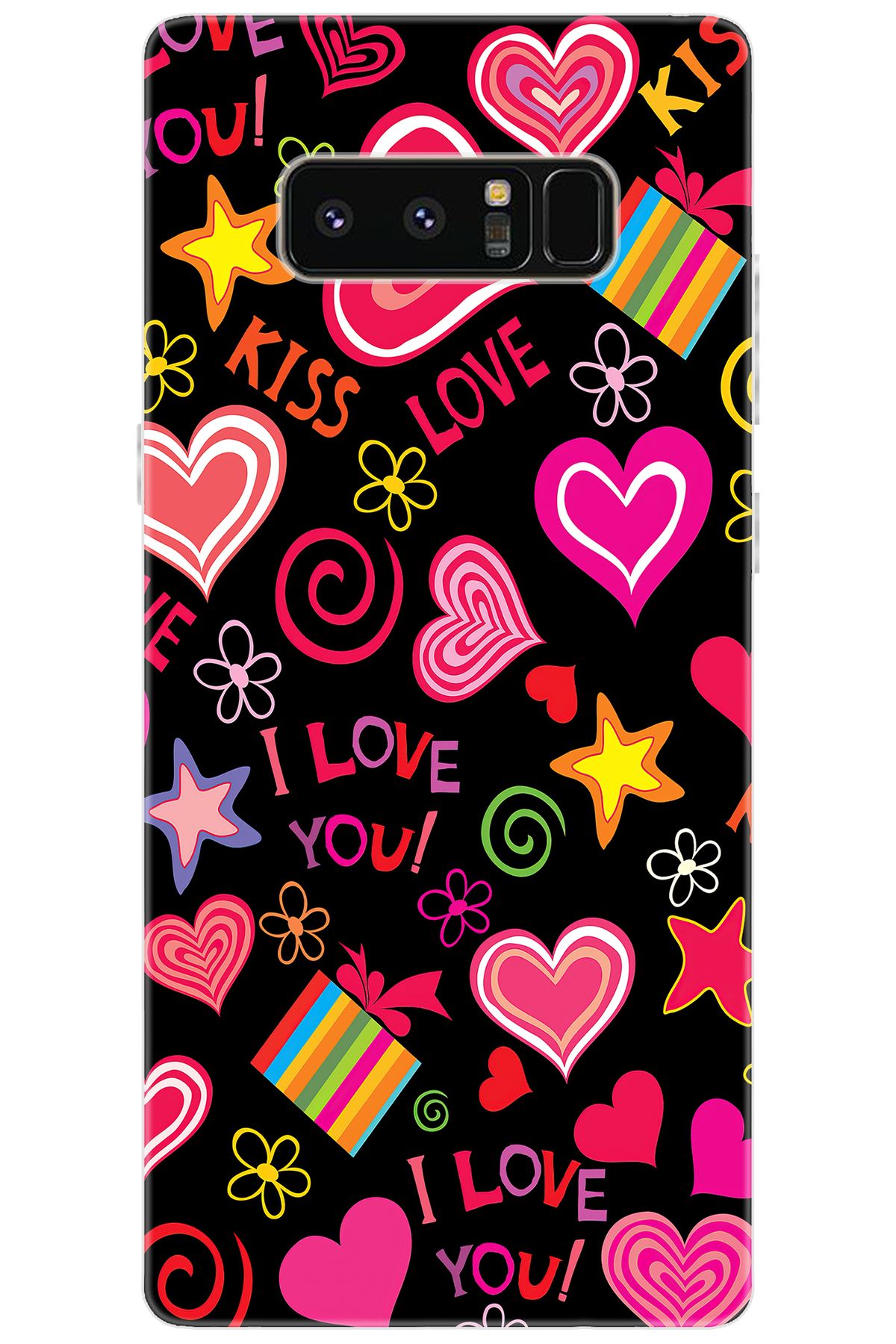 Ceppare Samsung Galaxy Note 8 (SM-N950F) Uyumlu Kılıf Desenli Silikon Kıss Love STK:265 CP-cvyjM8M