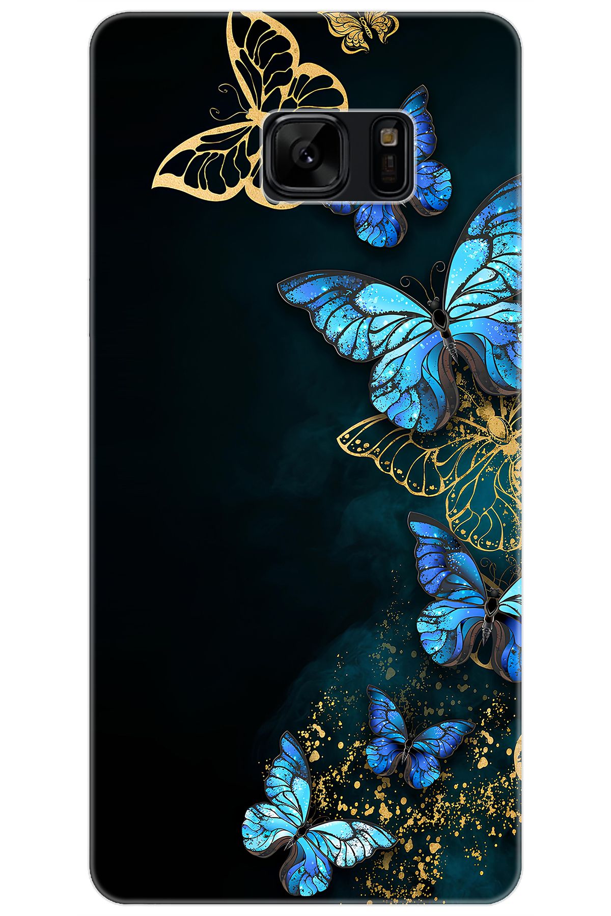 Ceppare Samsung Galaxy Note FE (SM-N935F) Uyumlu Kılıf Desenli İnce Silikon Kelebekler STK:721 CP-Ic9VTRc