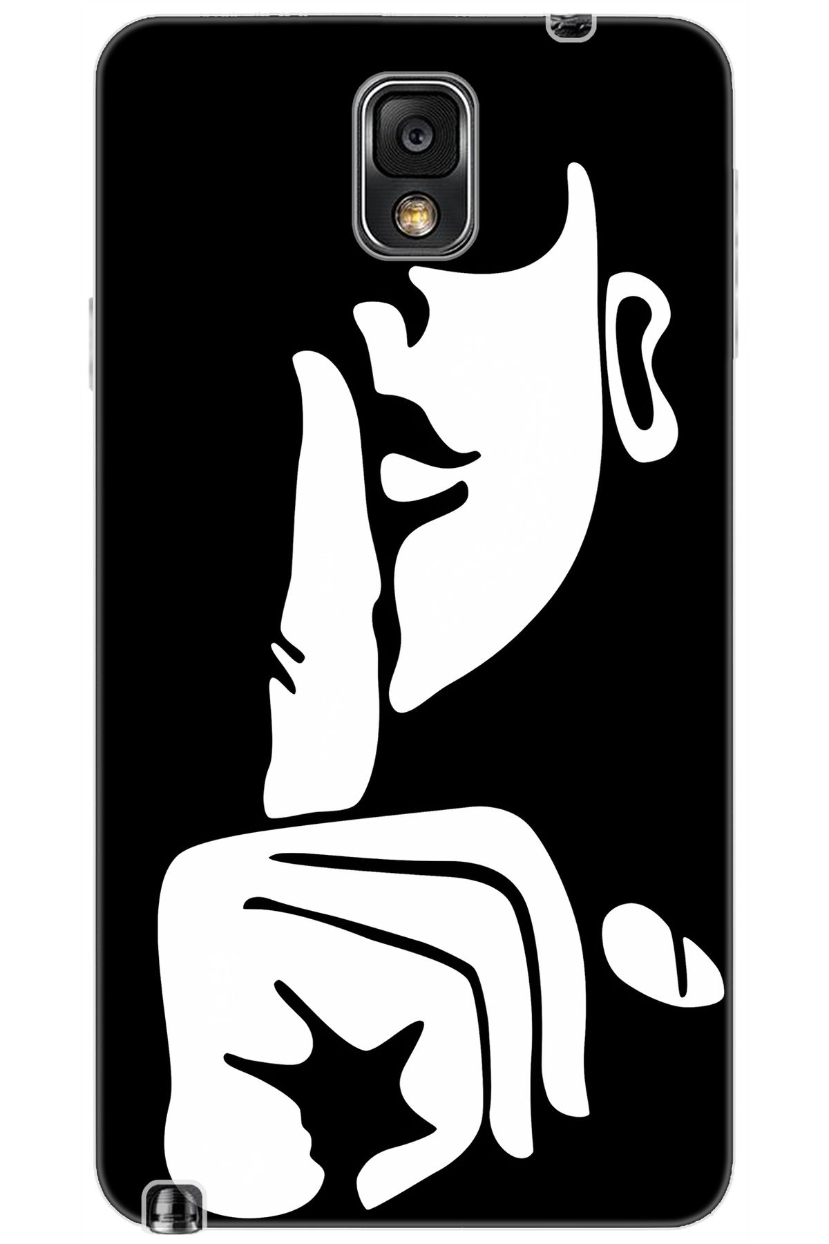 Ceppare Samsung Galaxy Note 3 (SM-N9000Q) Uyumlu Kılıf Desenli Silikon Sessizlik STK:653 CP-V8ZNcXQ
