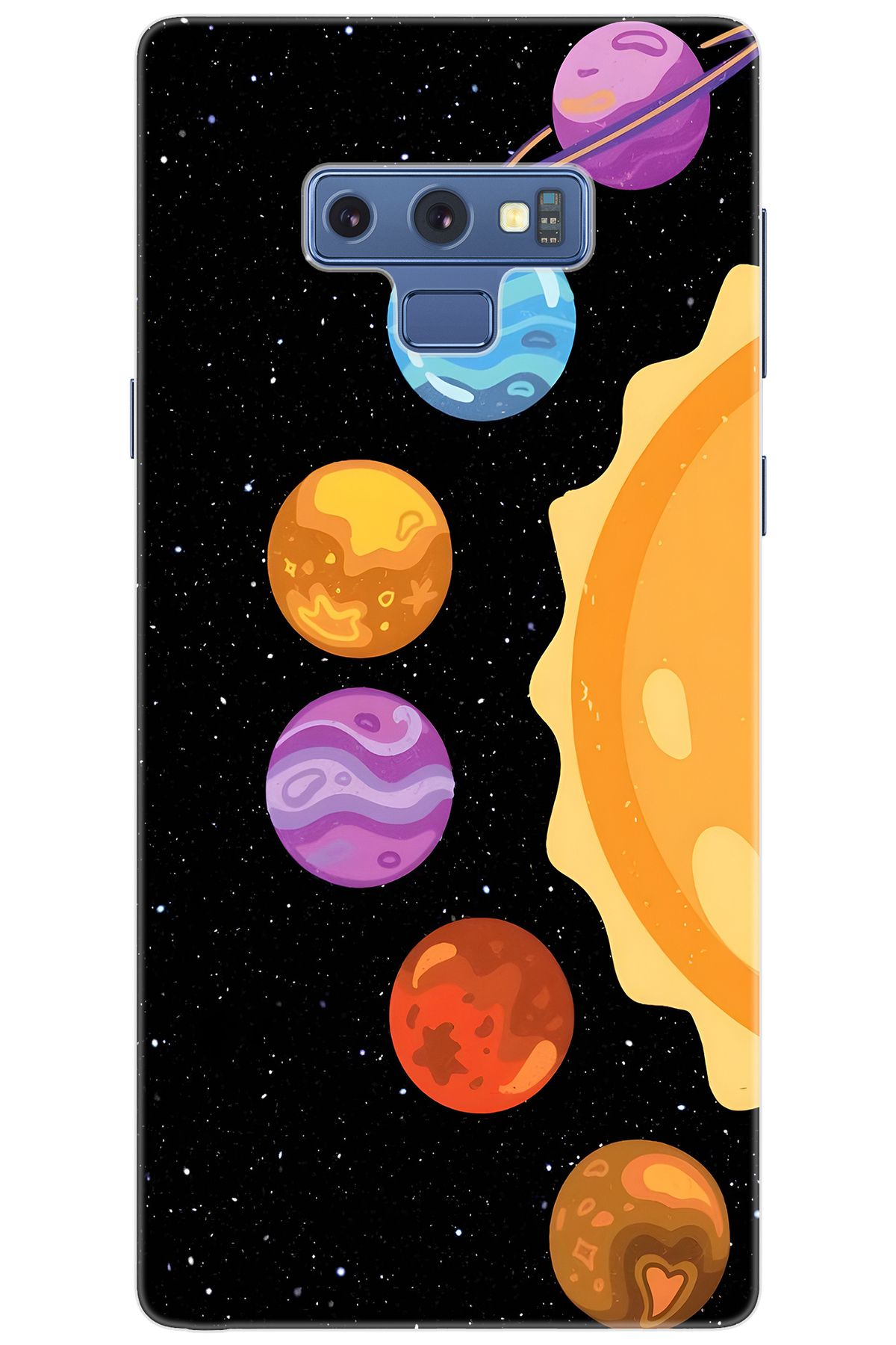 Ceppare Samsung Galaxy Note 9 (SM-N960F) Uyumlu Kılıf Desenli Silikon Gezegenler Tasarım STK:685 CP-AaBpKAp