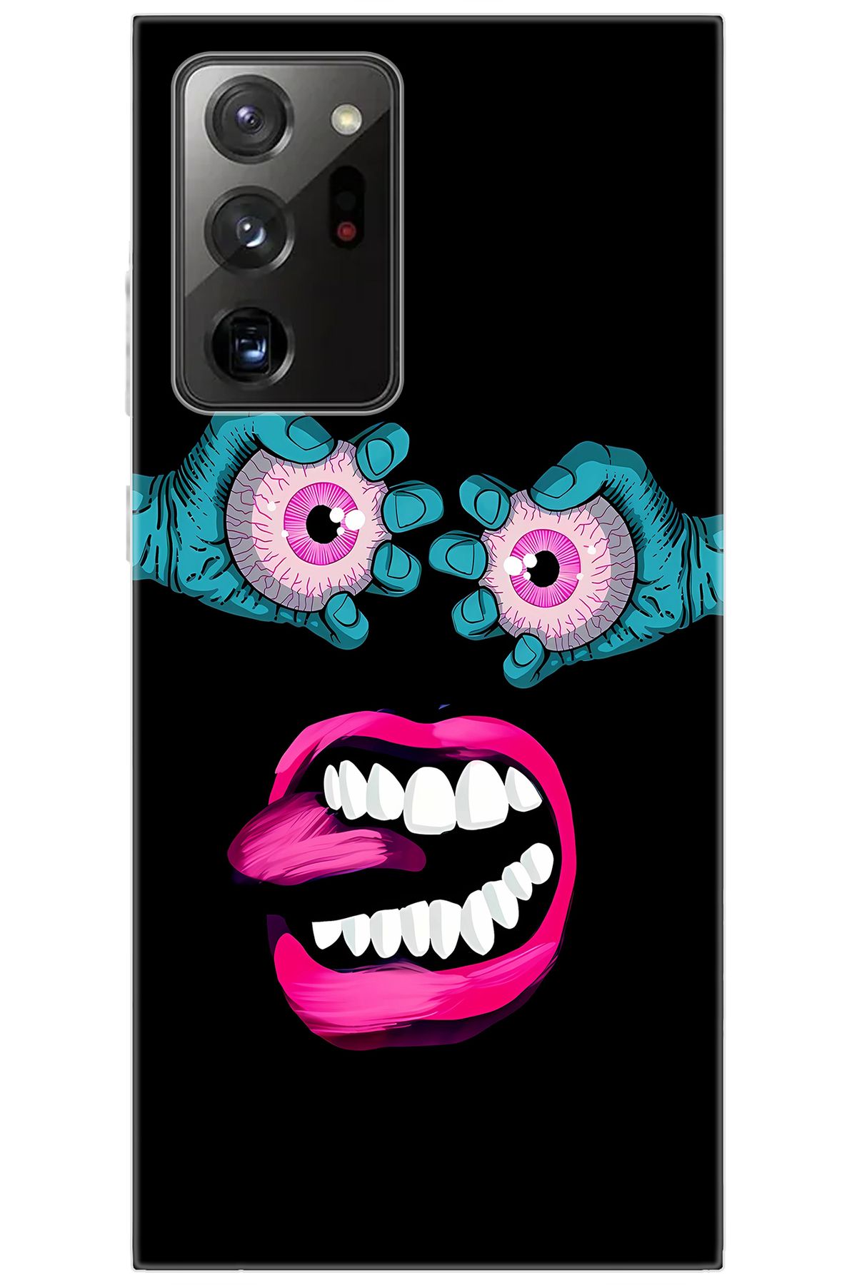 Ceppare Samsung Galaxy Note 20 ULTRA SM-N985F Uyumlu Kılıf Desenli Silikon Çılgın Gözler STK:657 CP-VtrejtK