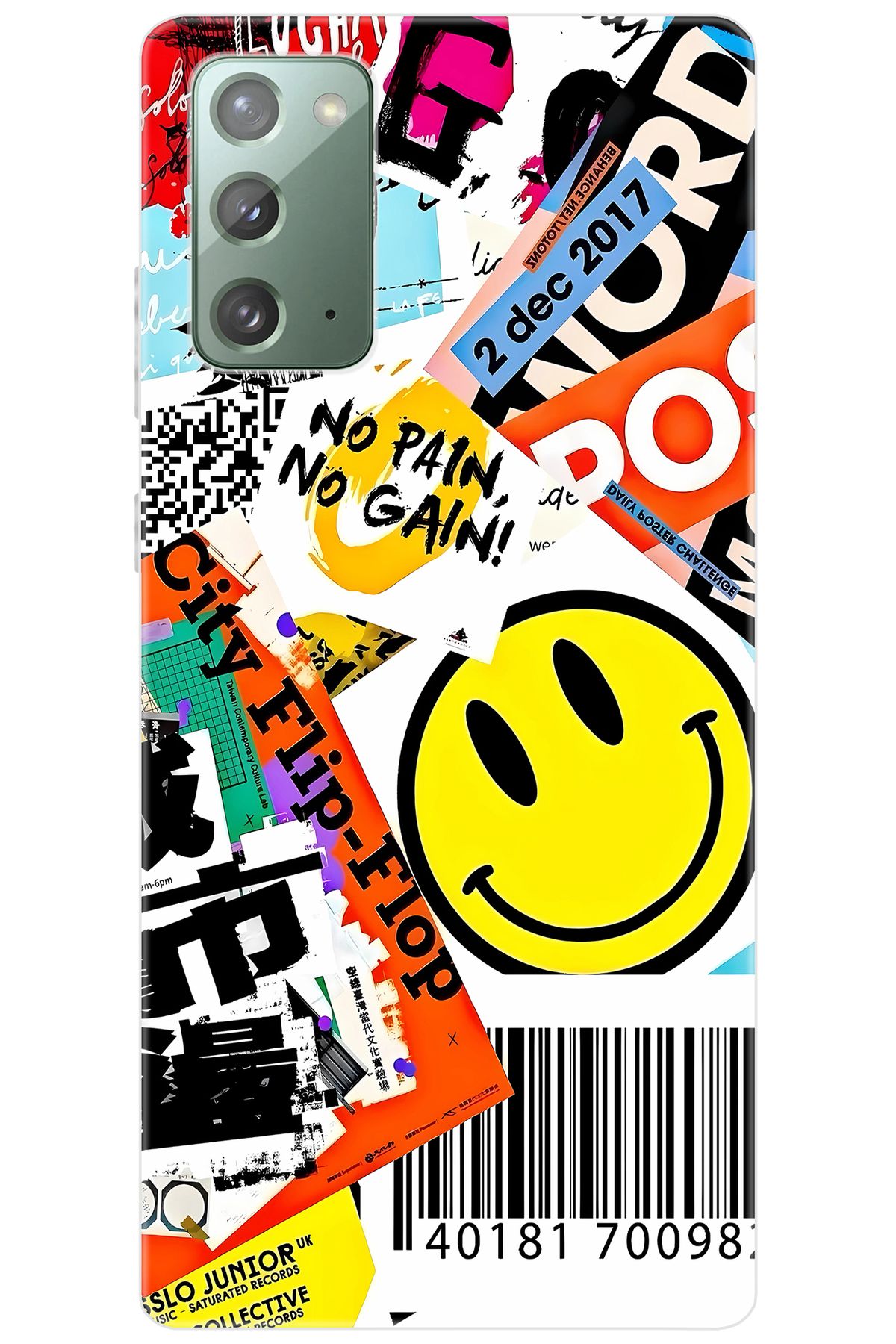 Ceppare Samsung Galaxy Note 20 (SM-N980F) Uyumlu Kılıf Desenli Silikon No Pain No Gain STK:694 CP-MQBbGsa