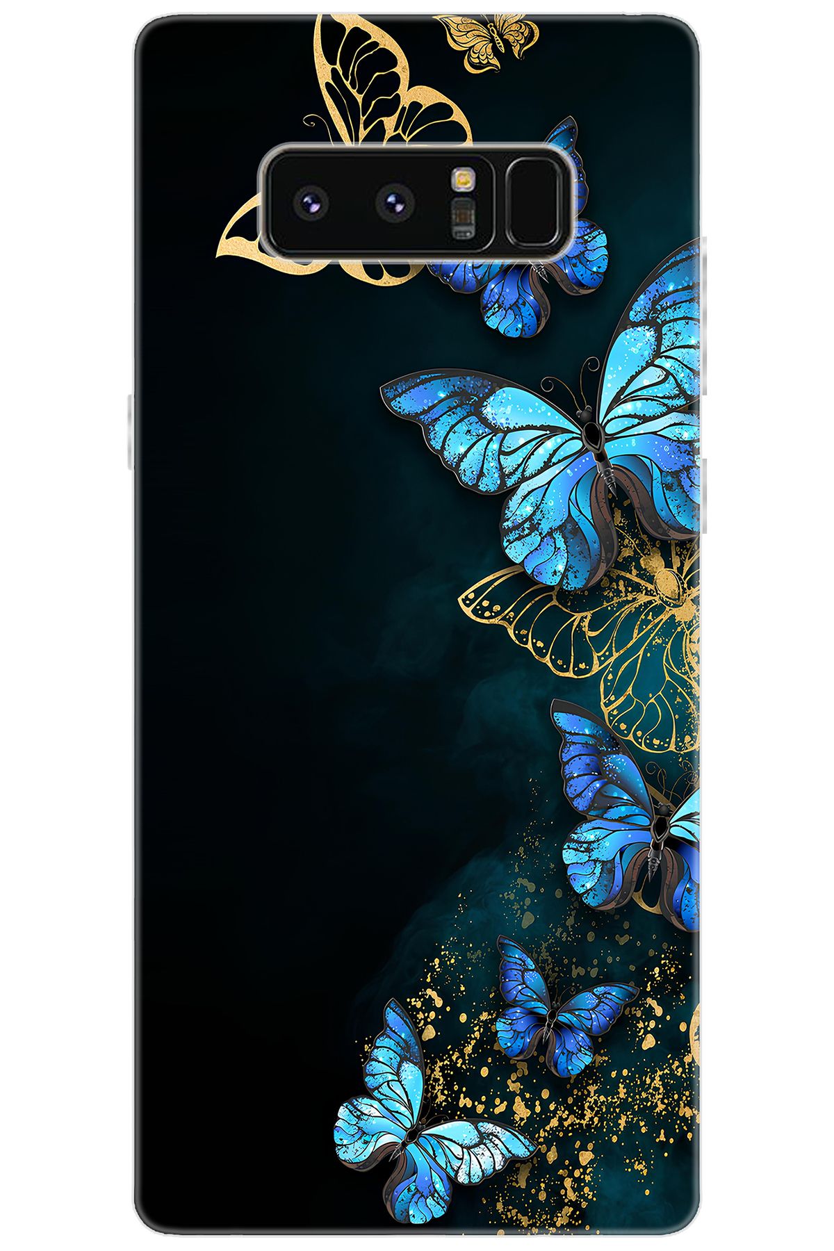 Ceppare Samsung Galaxy Note 8 (SM-N950F) Uyumlu Kılıf Desenli Silikon Kelebekler STK:721 CP-ZuFc0sS
