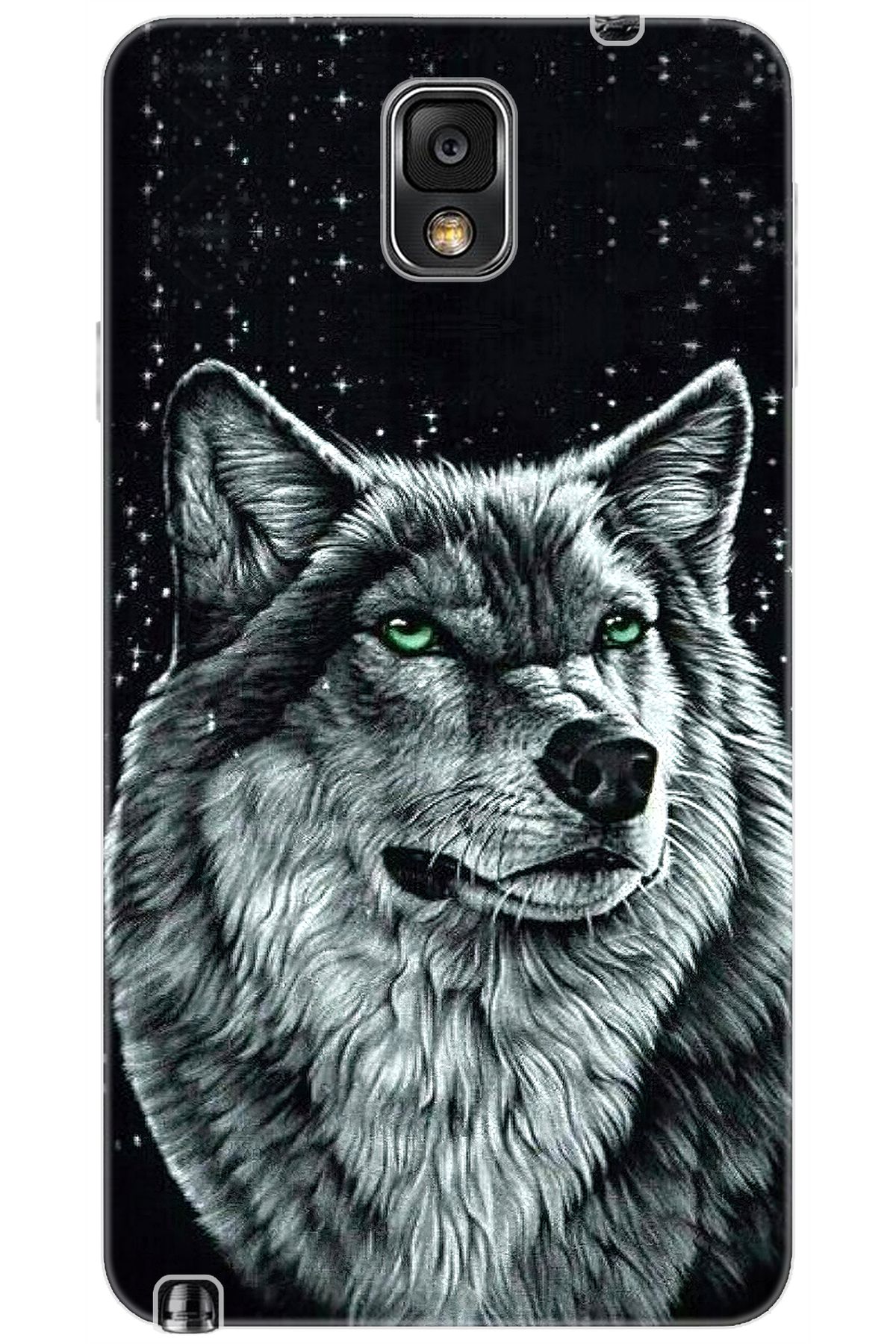 Ceppare Samsung Galaxy Note 3 (SM-N9000Q) Uyumlu Kılıf Desenli Silikon Kurt Baskılı STK:488 CP-HQu09I4
