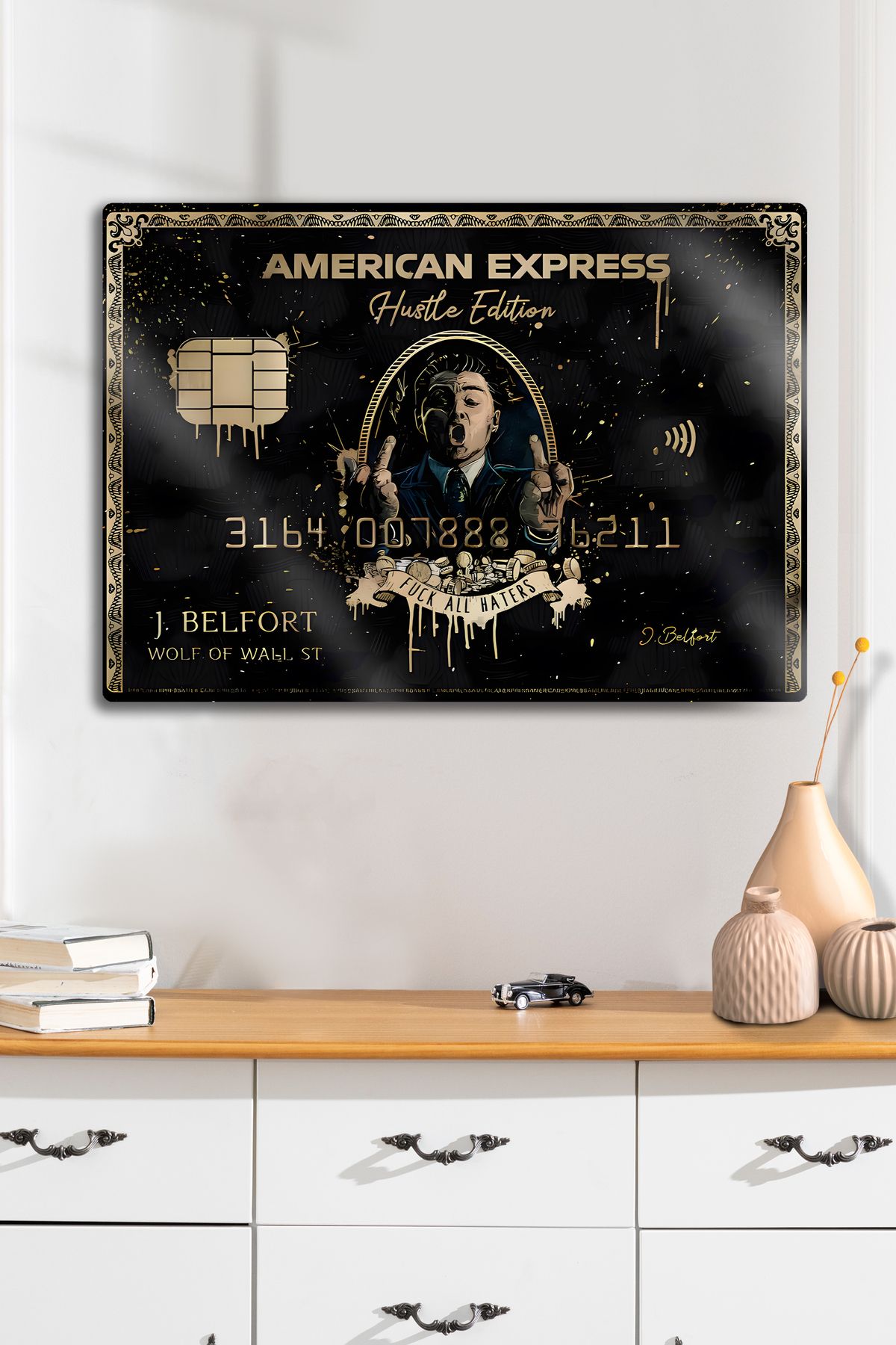 DekorHane Metal Baskı - Royal American Express Wall Street Hustle Edition J Belfort, Dekoratif Tablo