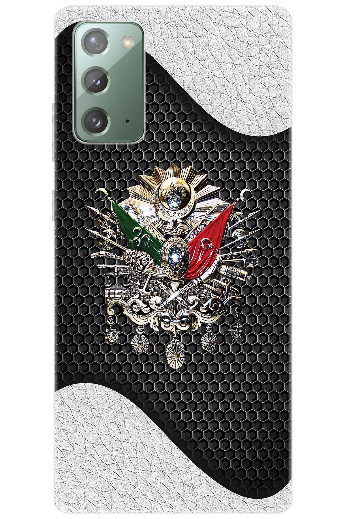 Ceppare Samsung Galaxy Note 20 (SM-N980F) Uyumlu Kılıf Desenli Silikon Osmanlı Tuğra STK:415 CP-YoaYlGy