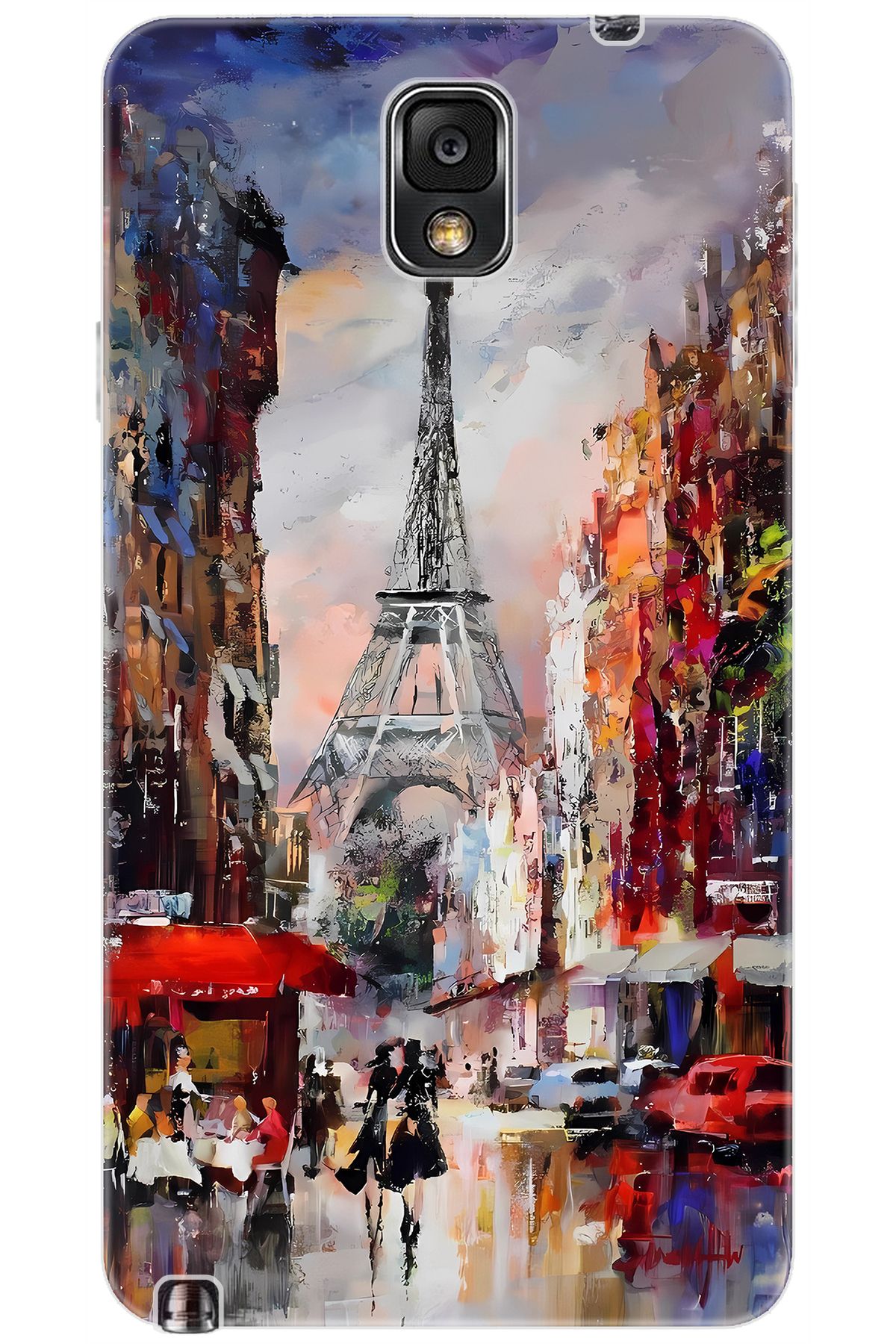 Ceppare Samsung Galaxy Note 3 (SM-N9000Q) Uyumlu Kılıf Desenli Silikon Eyfel Kulesi STK:1010 CP-DMElIMD