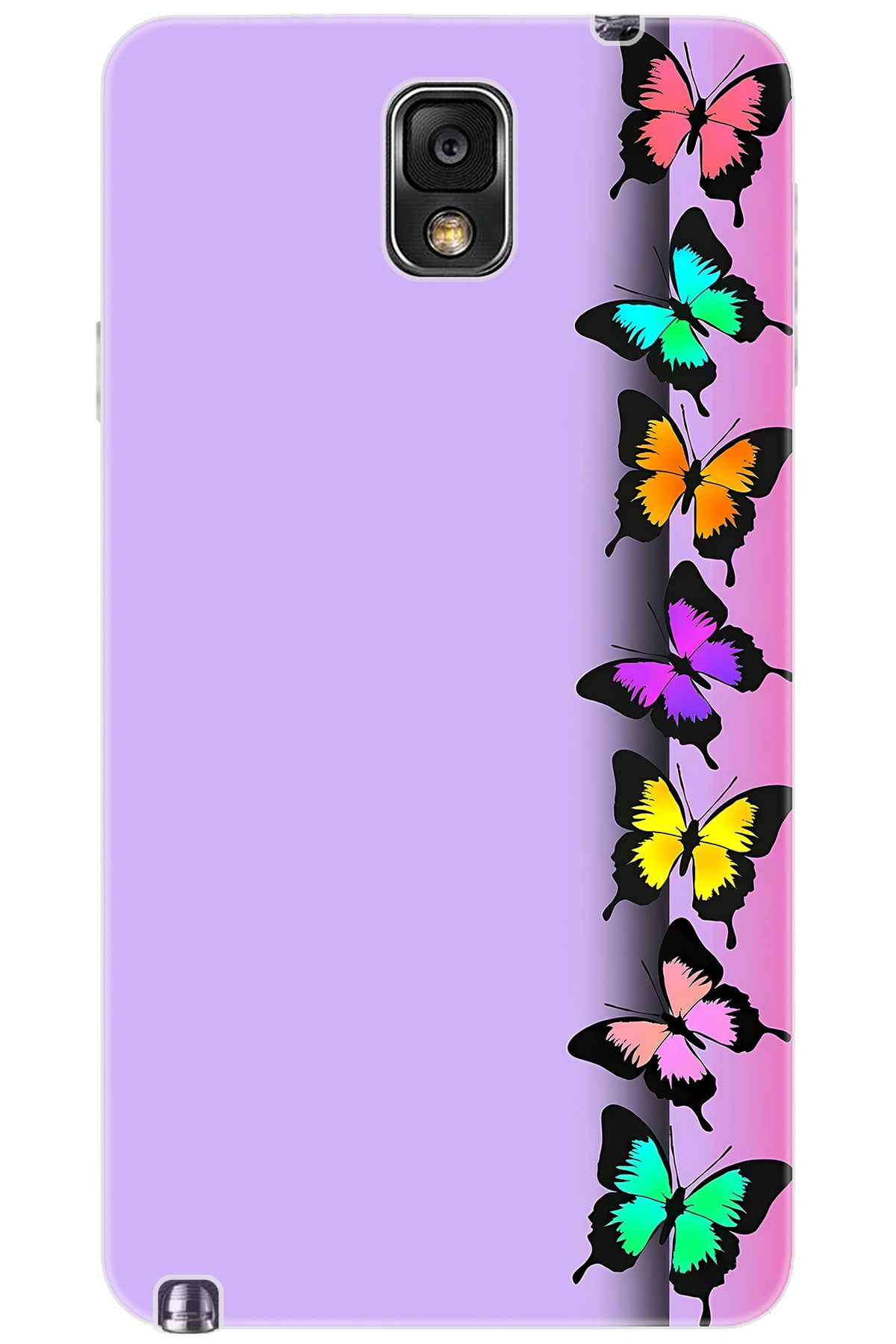 Ceppare Samsung Galaxy Note 3 (SM-N9000Q) Uyumlu Kılıf Desenli Silikon Kelebek STK:671 CP-mGa9coQ