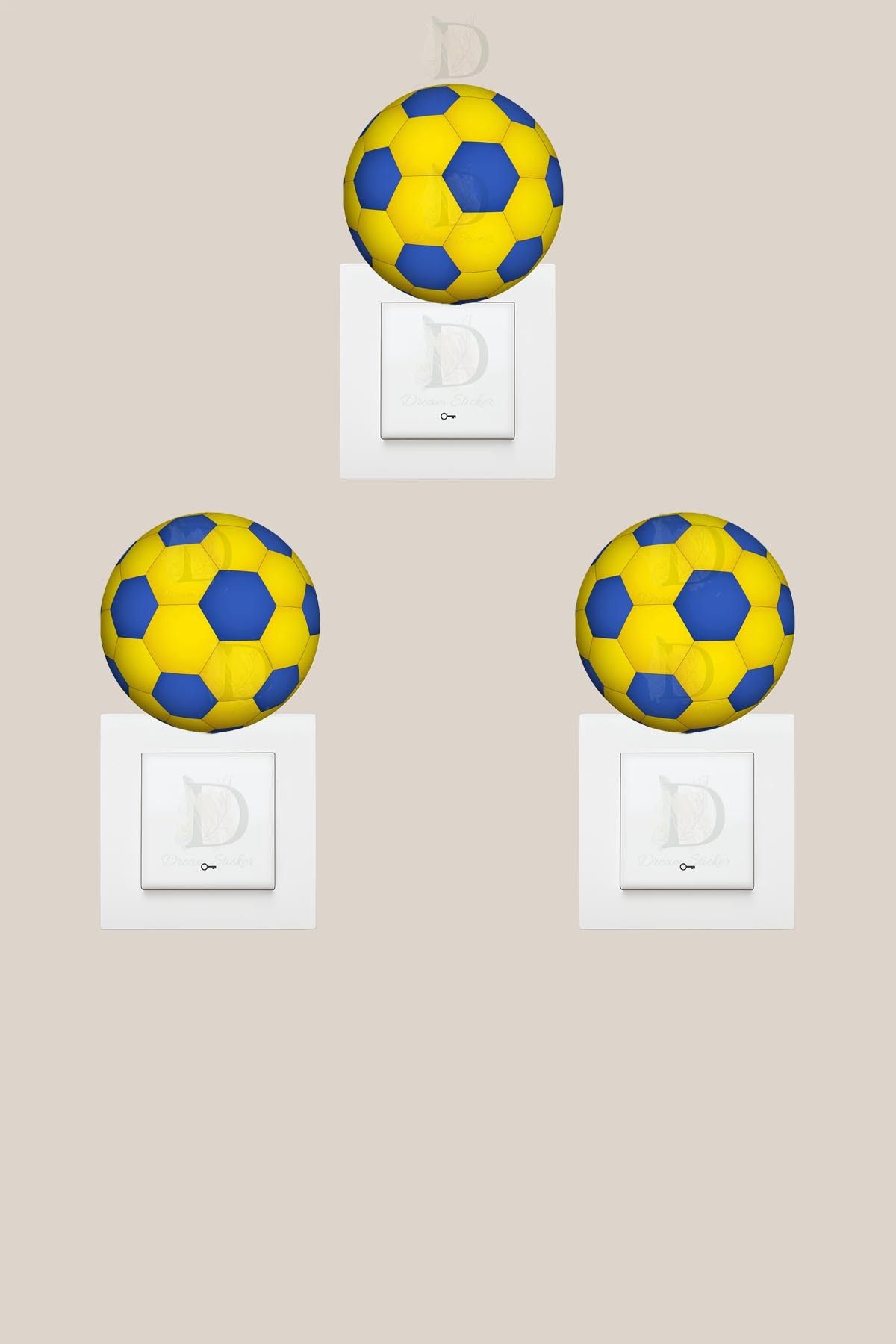 KT Decor Taraftar Topları 3'lü Priz Sticker Seti