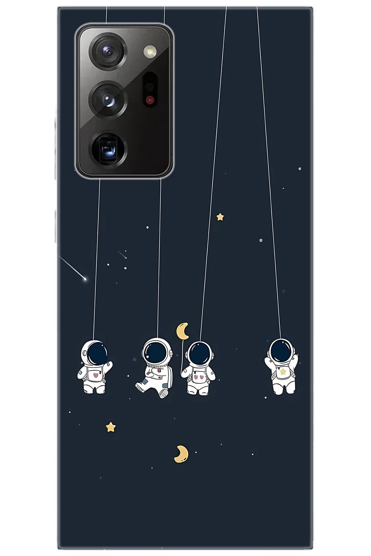 Ceppare Samsung Galaxy Note 20 ULTRA (SM-N985F) Uyumlu Kılıf Desenli Silikon Astronot STK:663 CP-xWd6CgN