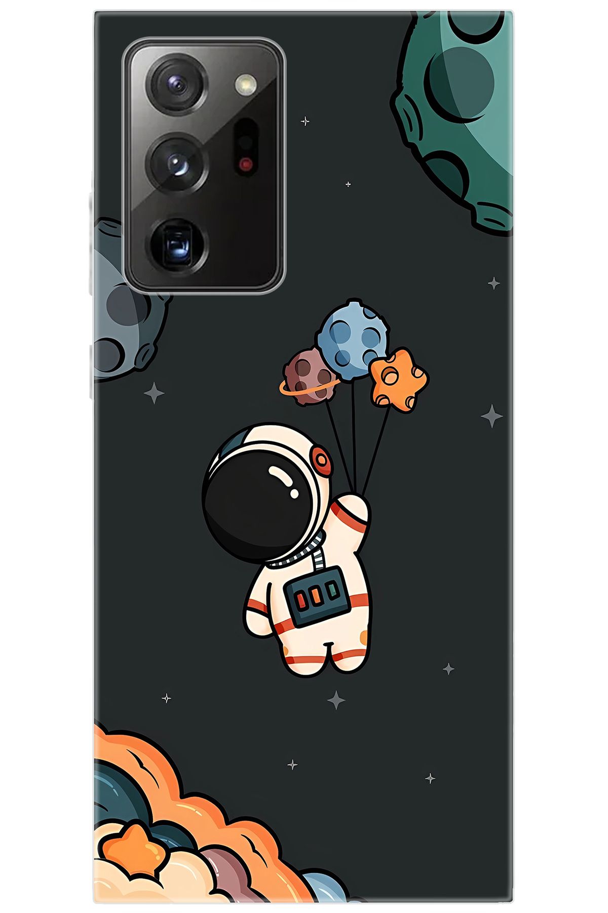 Ceppare Samsung Galaxy Note 20 ULTRA (SM-N985F) Uyumlu Kılıf Desenli Silikon Astronot STK:628 CP-kdVNvpg