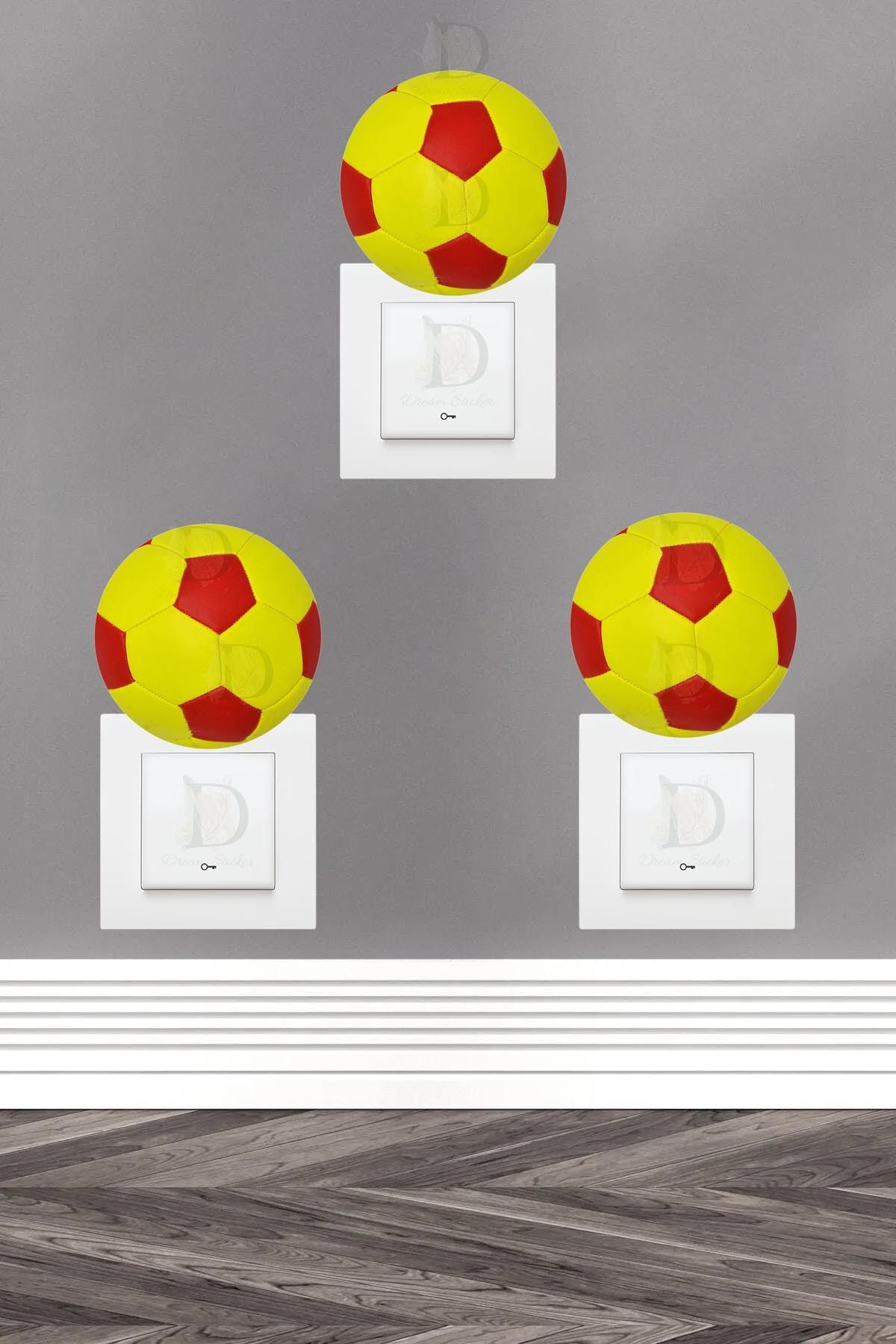 KT Decor Taraftar Topları 3'lü Priz Sticker Seti