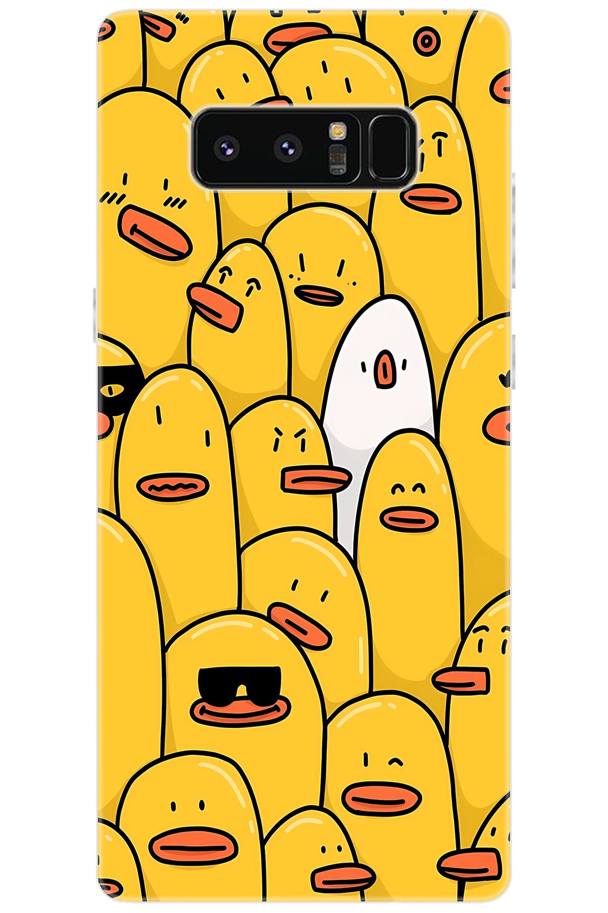 Ceppare Samsung Galaxy Note 8 (SM-N950F) Uyumlu Kılıf Desenli Silikon Cool Ördek STK:650 CP-WFHd44d