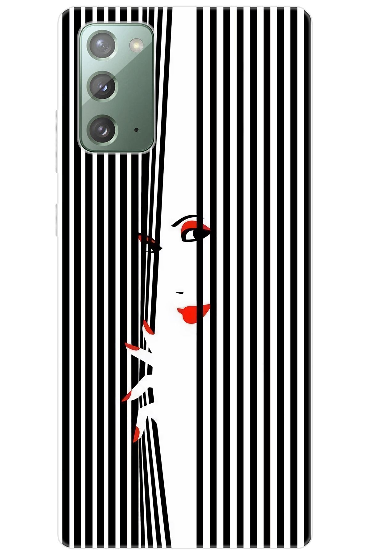 Ceppare Samsung Galaxy Note 20 (SM-N980F) Uyumlu Kılıf Desenli Silikon Saklambaç Style STK:735 CP-8bWyvYN