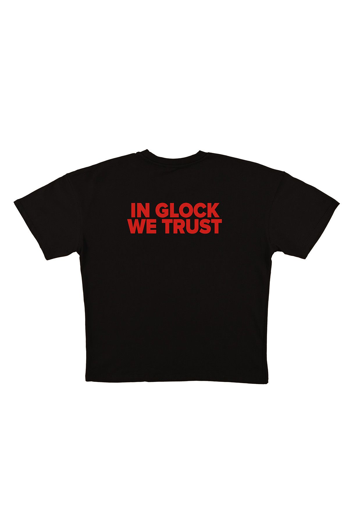 urbvn Glock Baskılı Siyah Oversize T-shirt