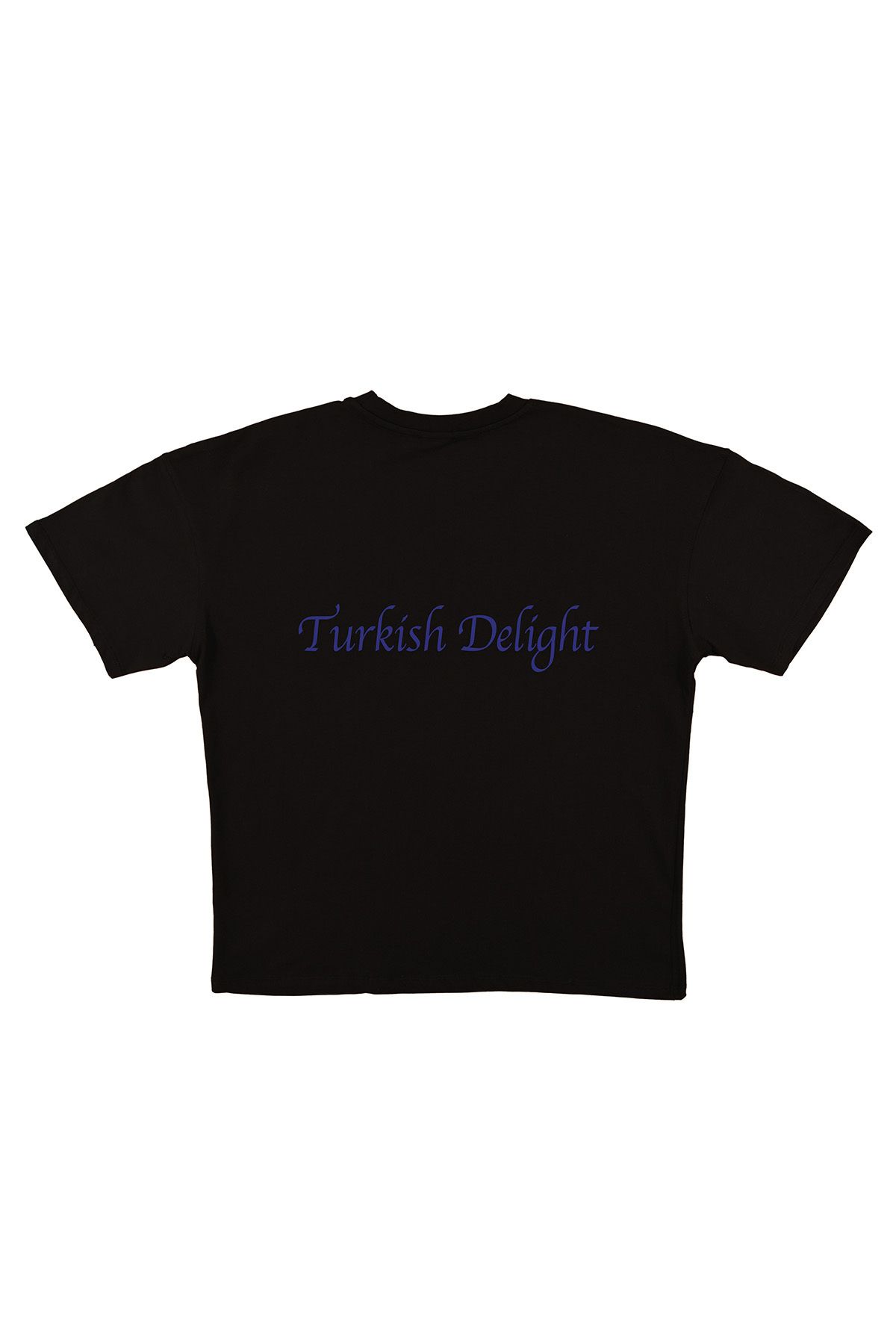 urbvn Turkish Delight Baskılı Siyah Oversize T-shirt