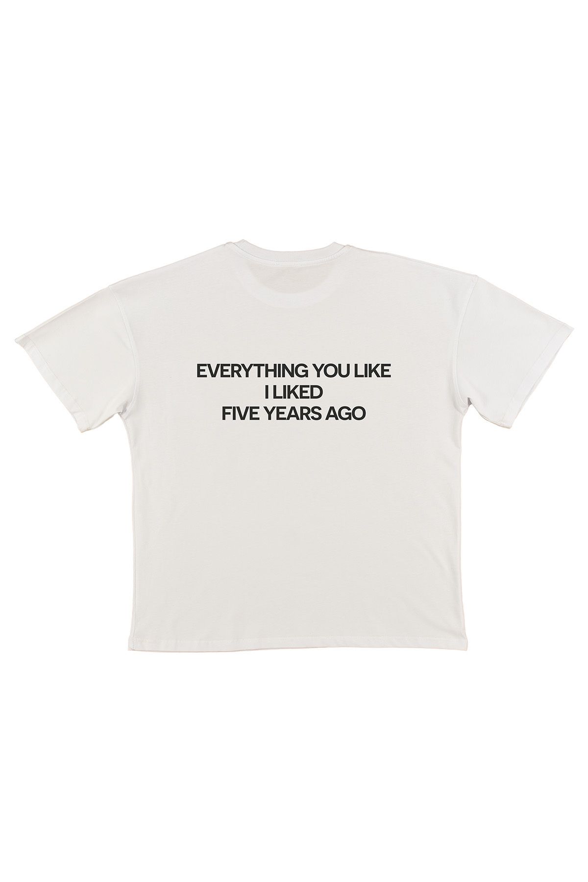 urbvn Everything Baskılı Beyaz Oversize T-shirt