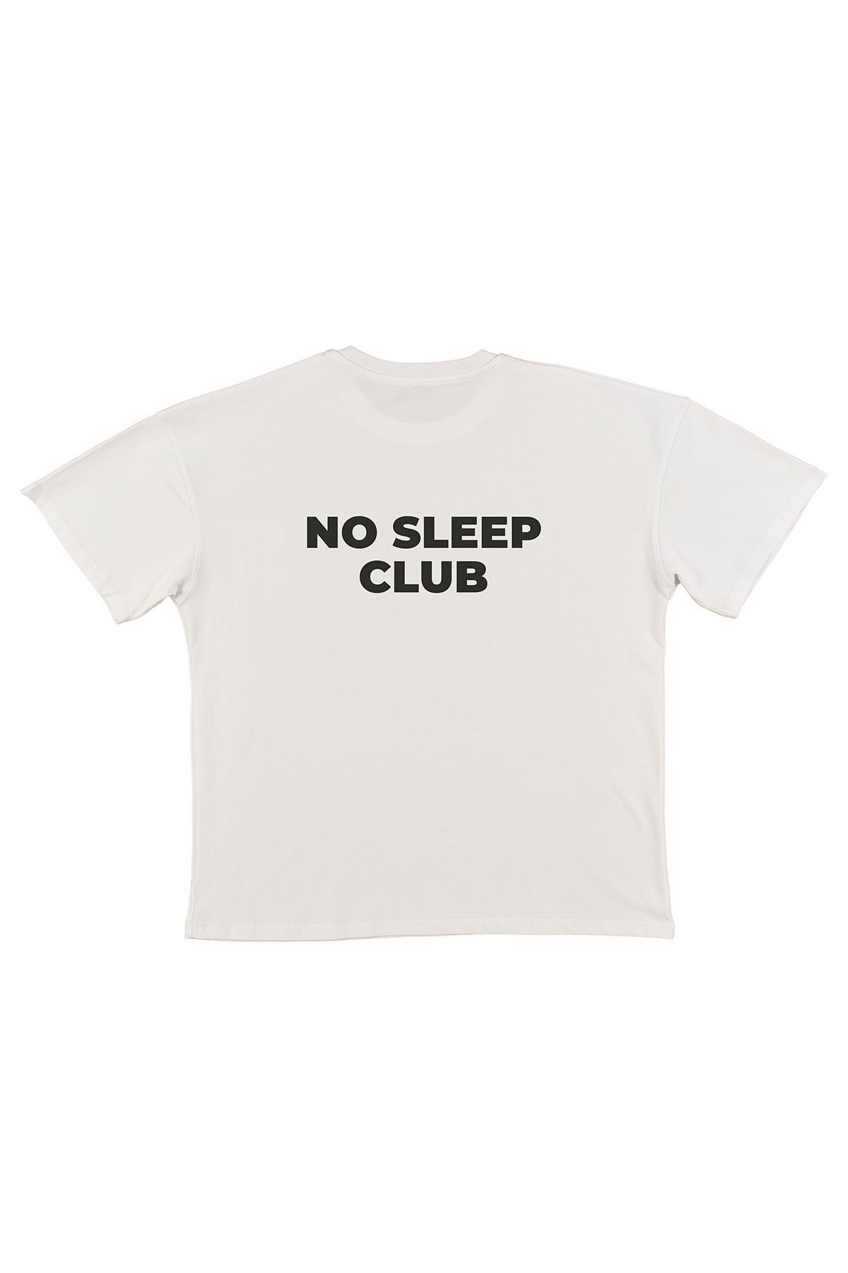 urbvn Sleep Club Baskılı Beyaz Oversize T-shirt