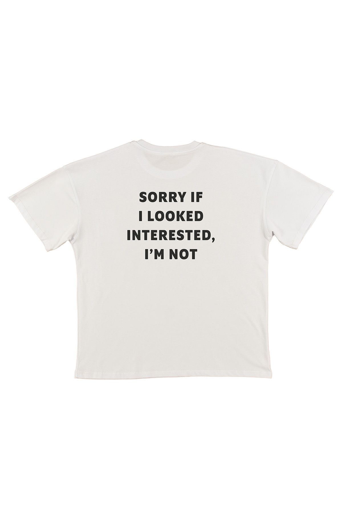 urbvn Sorry Baskılı Beyaz Oversize T-shirt