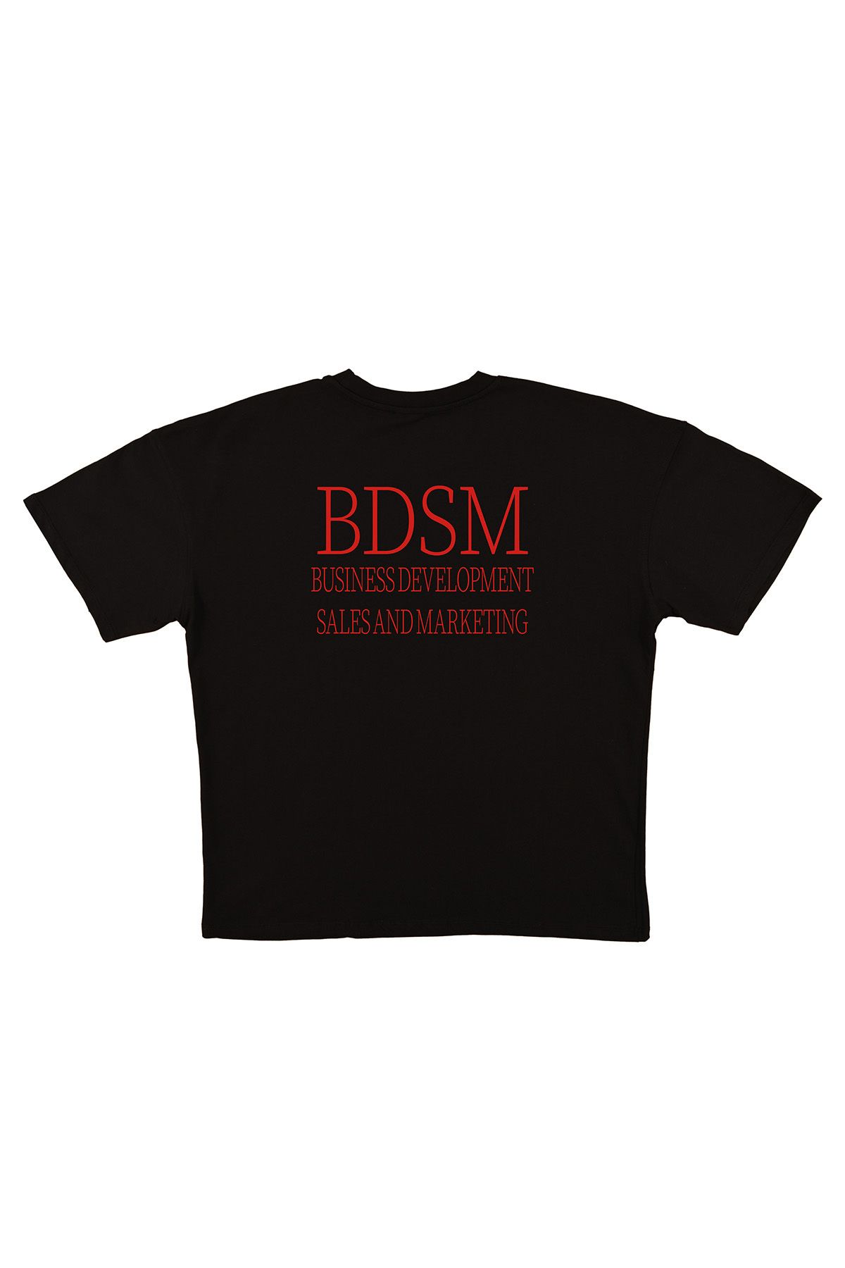 urbvn Bdsm Baskılı Siyah Oversize T-shirt