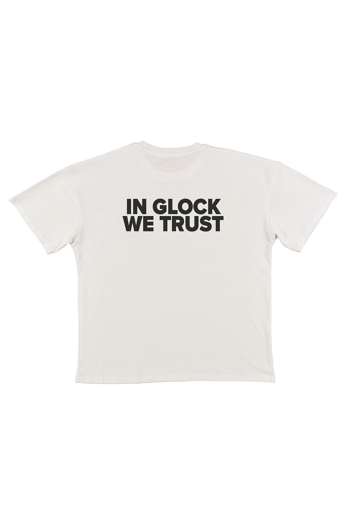 urbvn Glock Baskılı Beyaz Oversize T-shirt