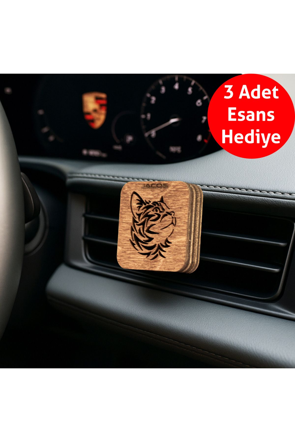 JACOS Frager Ahşap Araba Kokusu Difüzör Oto Koku SandalAğacı Sümbül Zambak Hediye Esans mk013