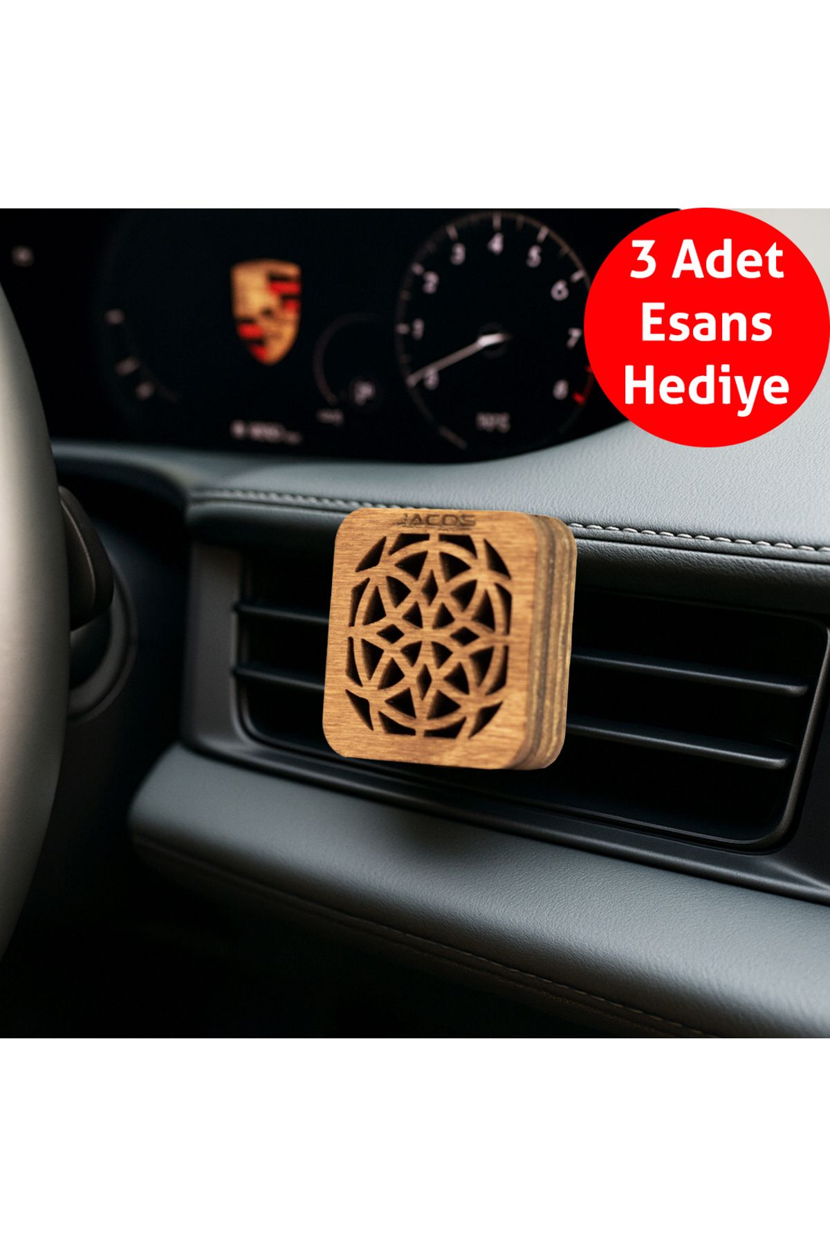 JACOS Frager Ahşap Araba Kokusu Difüzör Oto Koku YüksekFrekans Amber Japon Kiraz Hediye Esans mk015