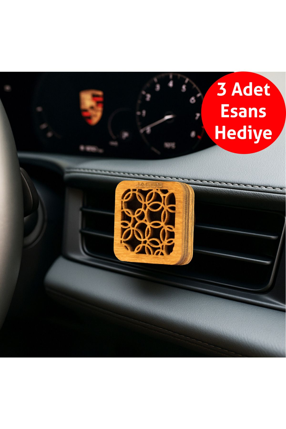 JACOS Frager Ahşap Araba Kokusu Difüzör Oto Koku Gül Lilac Lotus Hediye Esans Mk06