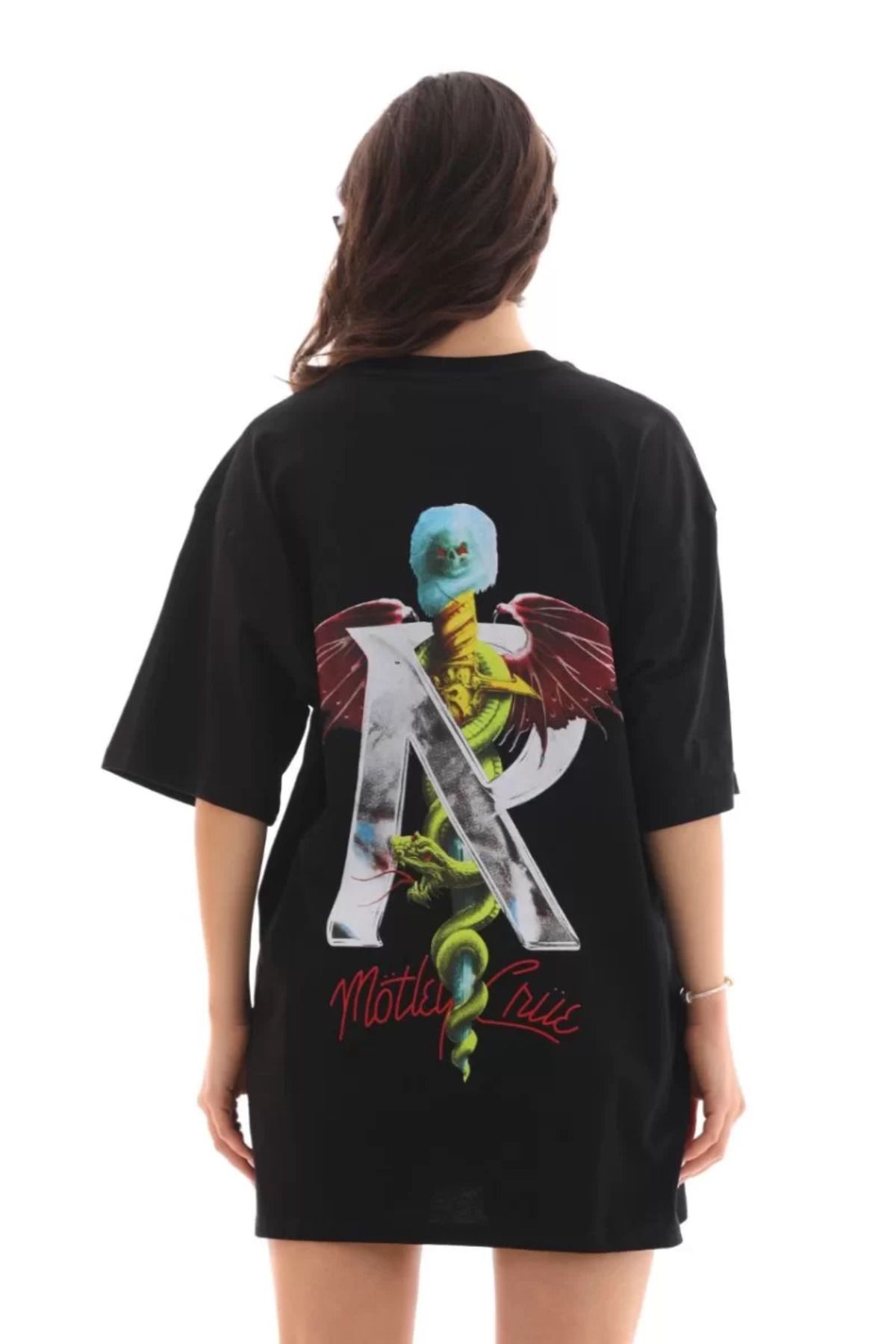 Flaubert Unisex Bisiklet Yaka Baskılı Oversize T-Shirt-Ön ve arka baskılı