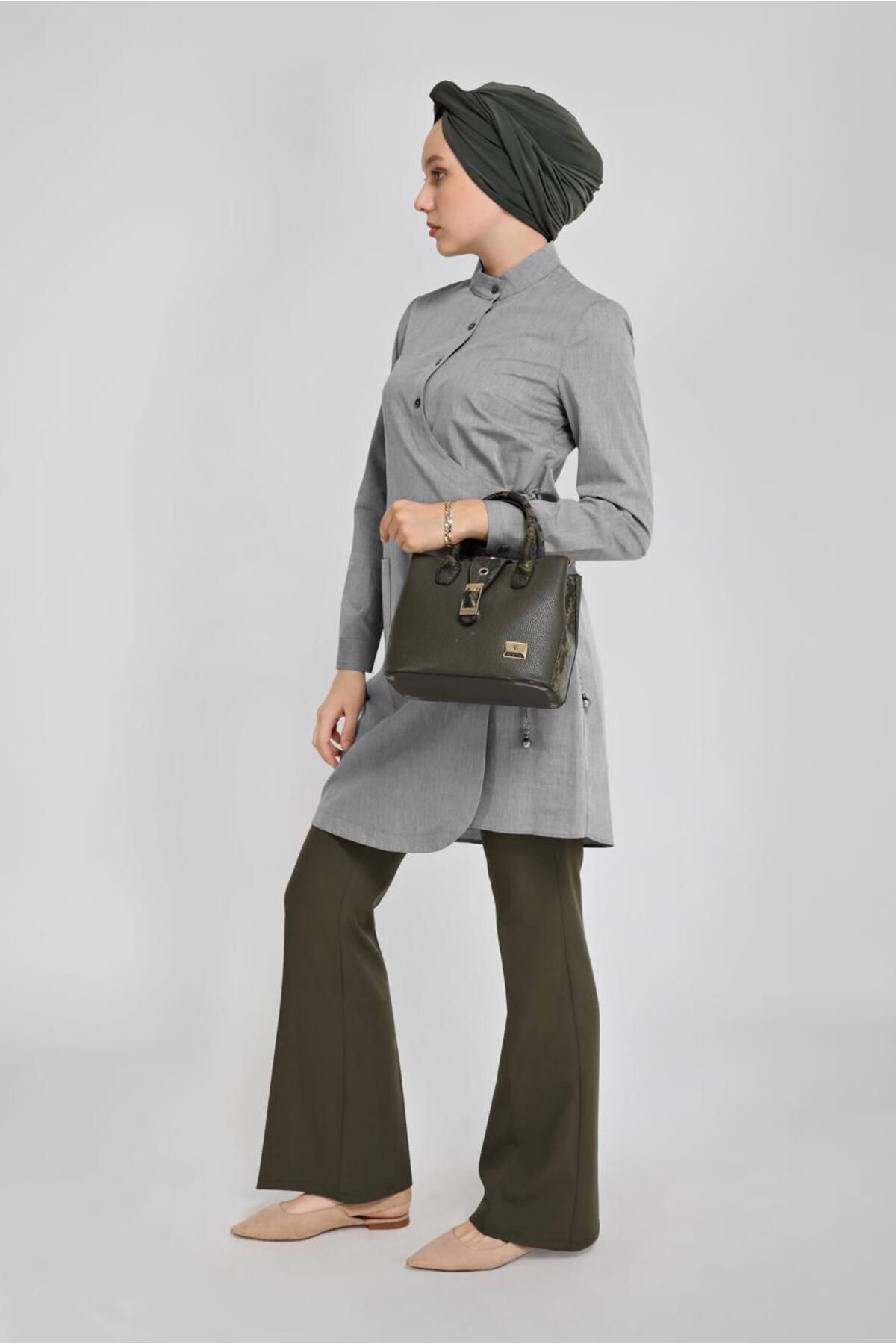 Alvina-Lace-Up Buttoned Tunic 41464 3