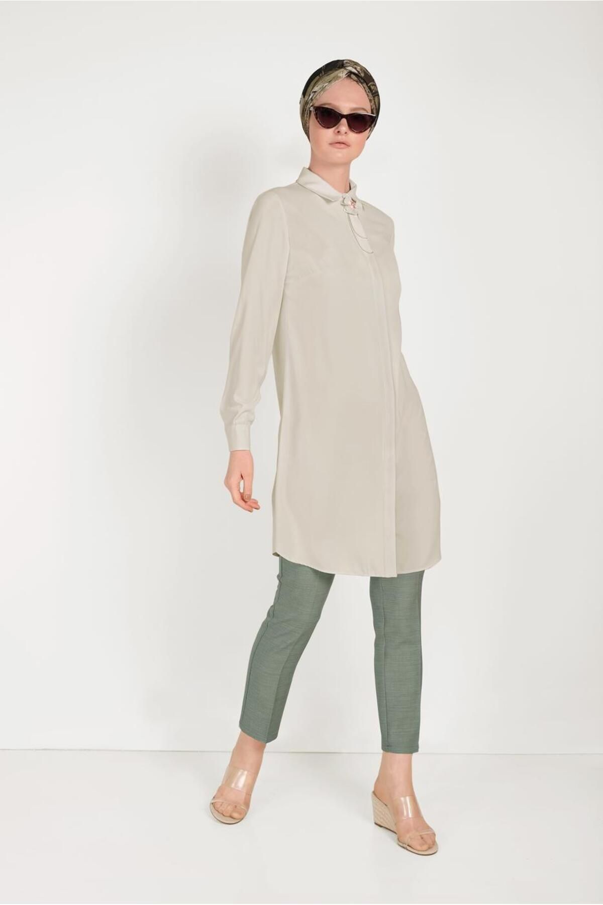 Alvina-Classic Tunic with Hidden Buttons 40442 2