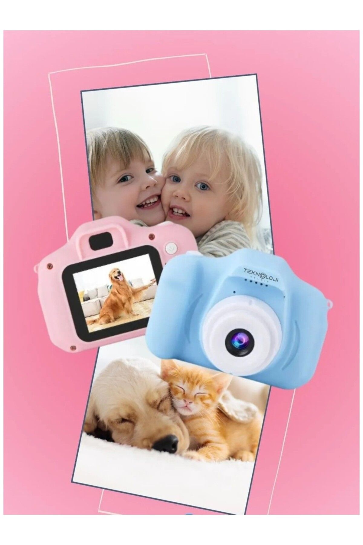 ARELL TEKNOLOJİ Arell Teknoloji Çocuk Kamerası Dijital Fotoğraf Makinesi Mini 1080P Hd Kamera Hafıza Kart Hediyeli