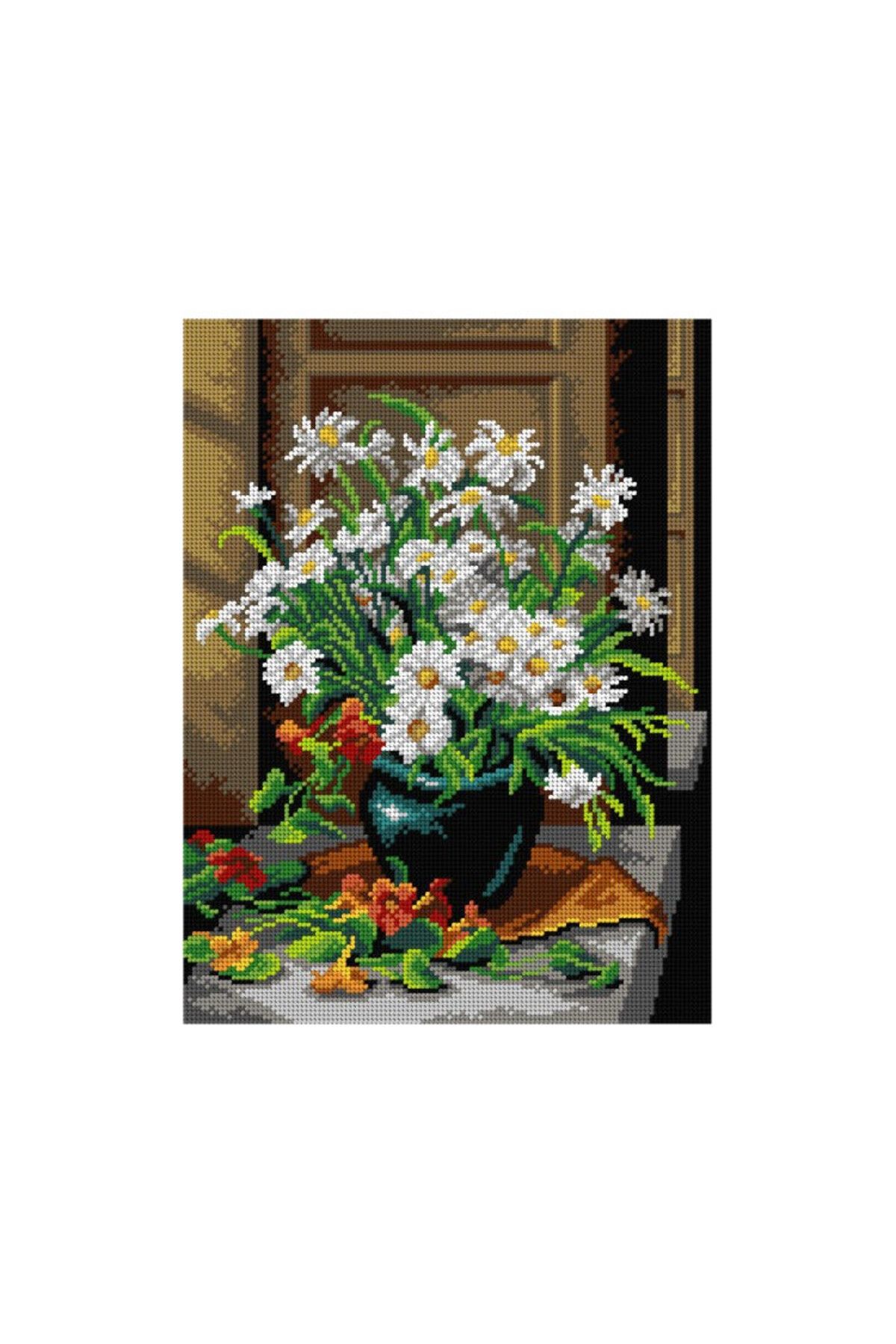 Orchidea Baskılı Goblen Çiçekler 3105 30*40 cm