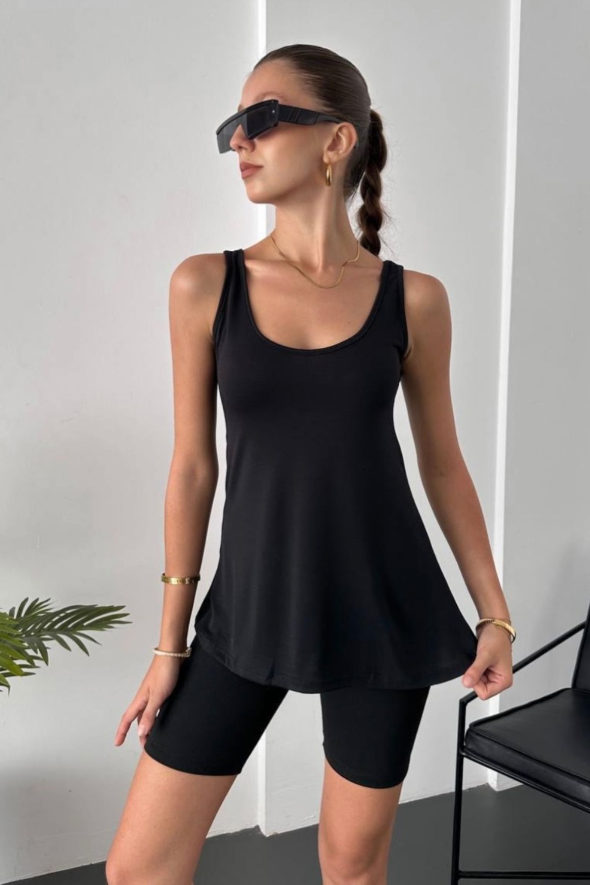 bb butik basic Lüx Kalite Modal Kumaş Salaş Attlet LX2811