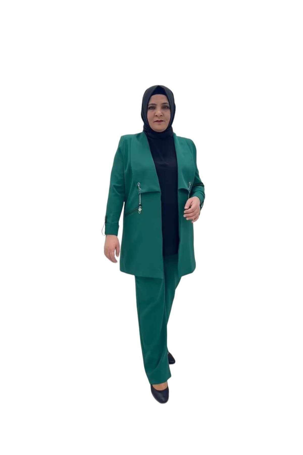Sevda Kılınç Büyük Beden İkili Krep Takım