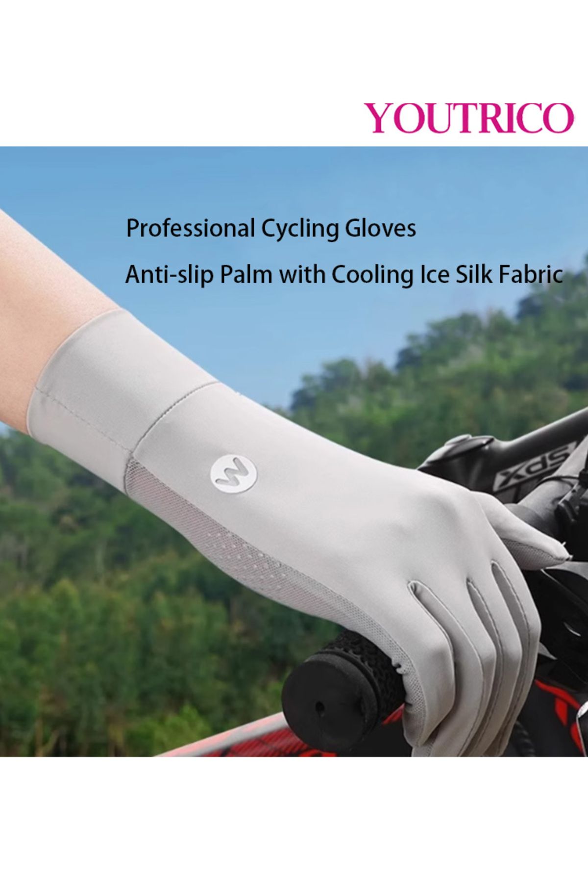 Youtrico-Sun Protection Gloves Summer Cycling Fingerless Gloves For Driving Spf50 High Protection 3