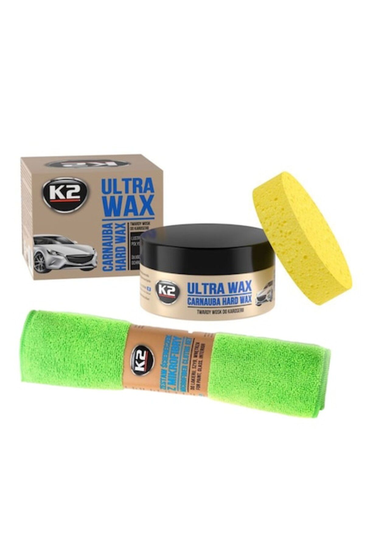 K2 Ultra Wax Ceara Cu Polish Auto Burete Aplicator Laveta Microfibre Finisare - One Size