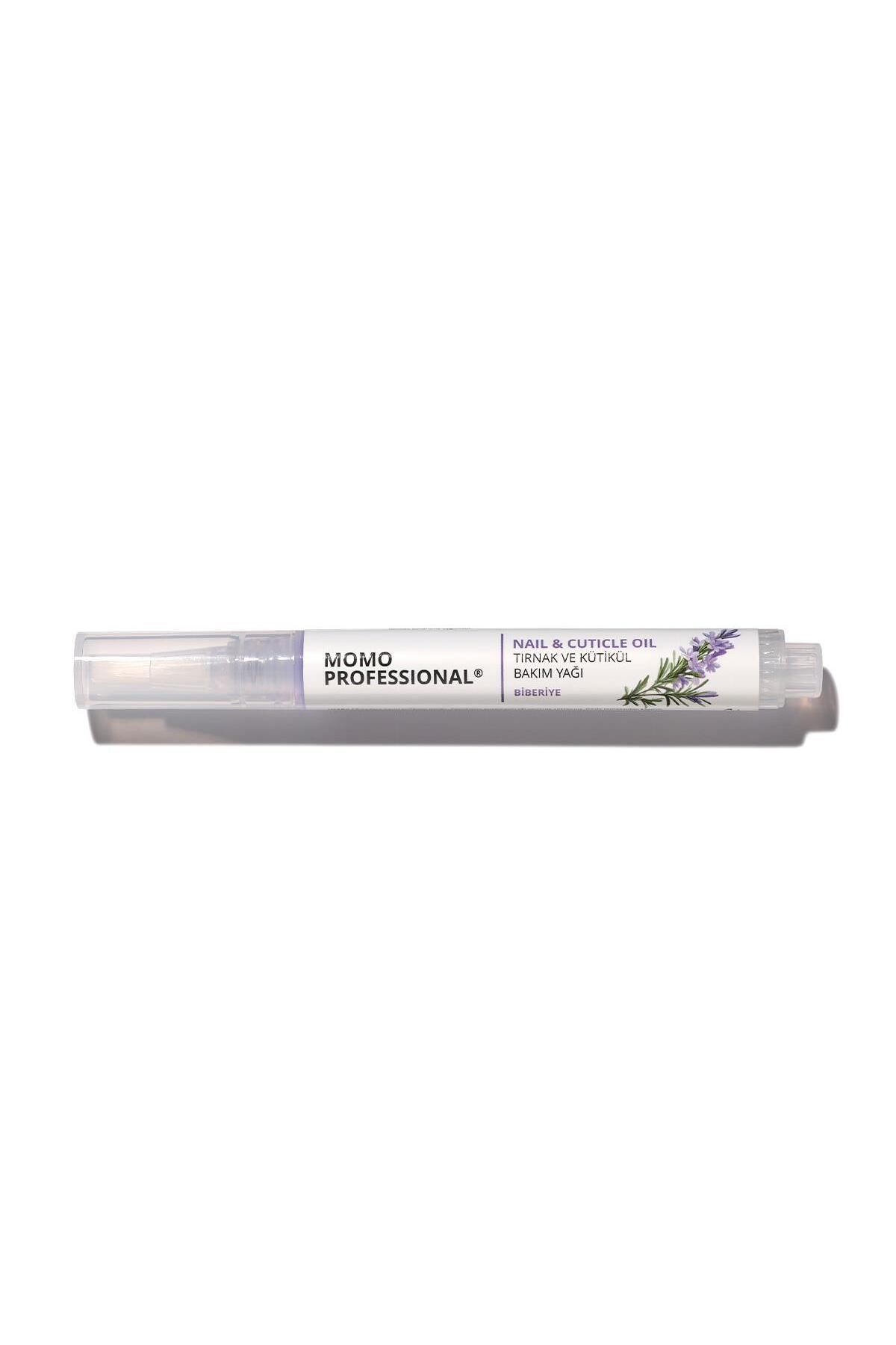 MOMO professional Biberiye Özlü Tırnak ve Kütikül Bakım Yağı Kalemi, Canlandırıcı ve Uyarıcı Etki, 3 ml