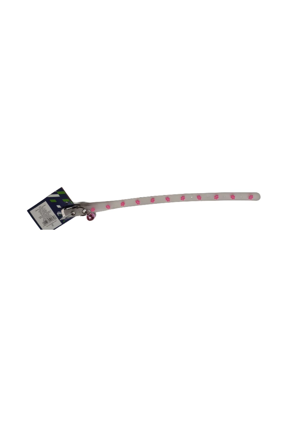 OEM Zgarda Fosforescenta Pentru Caini Si Pisici, 27 Cm, Silicon Si Metal, Clopotel, Roz/transparent - 27 cm