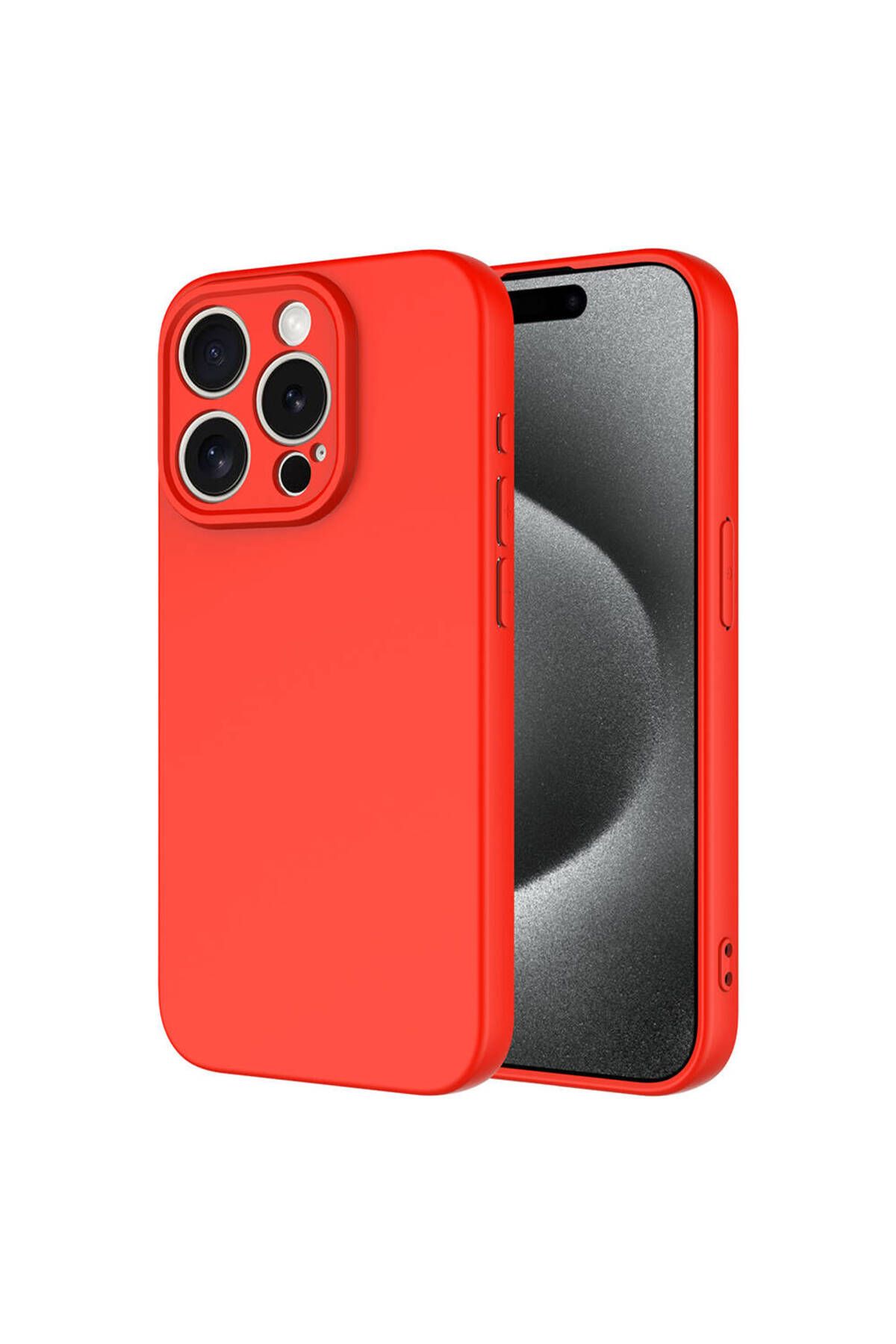 halkhouse Apple iPhone 15 Pro Max Kılıf Renkli Esnek Kırılmaz Yüksek Koruma Silikon Marra Kapak