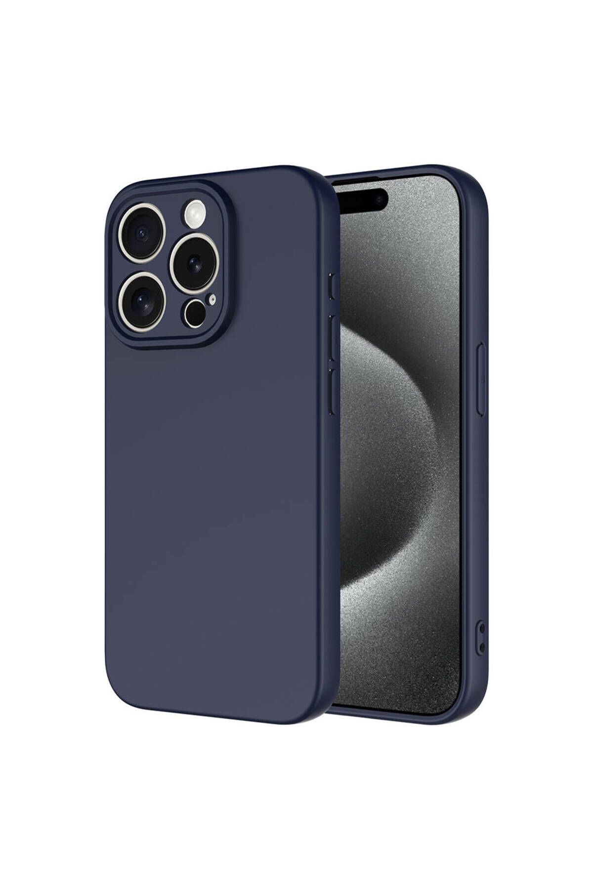 halkhouse Apple iPhone 15 Pro Max Kılıf Renkli Esnek Kırılmaz Yüksek Koruma Silikon Marra Kapak
