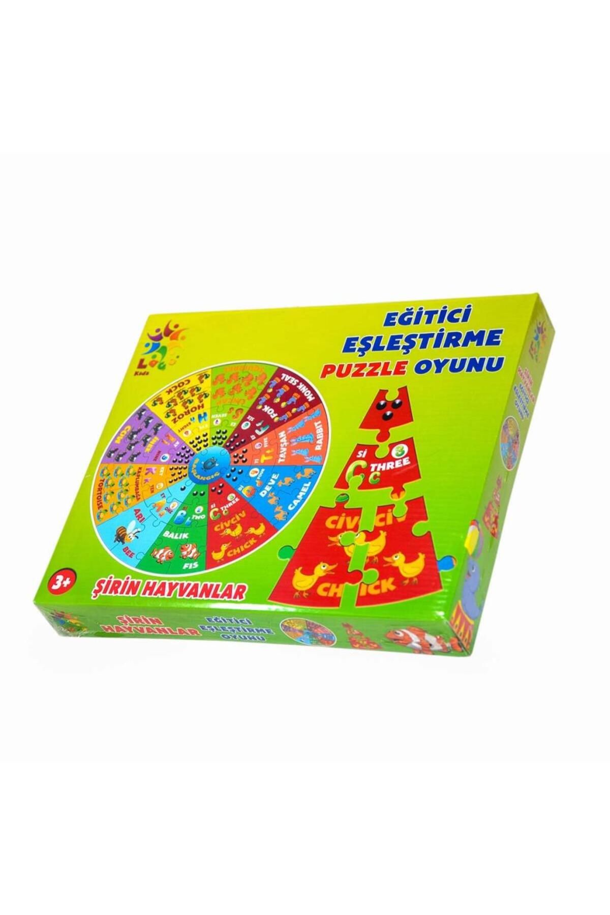 Skygo Şirin Hayvanlar İngilizce Eğitici Puzzle