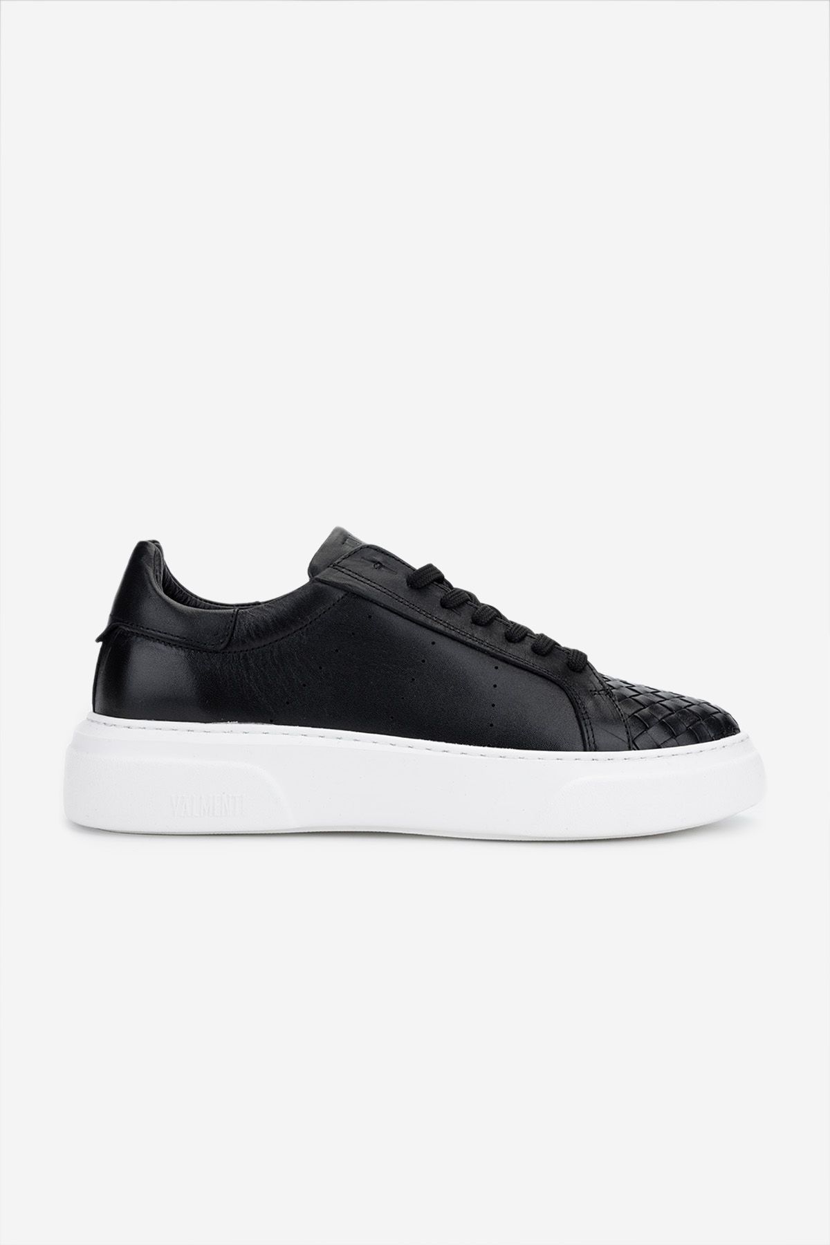 Valmenti Erkek Hakiki Deri Siyah Sneakers & Spor Ayakkabı