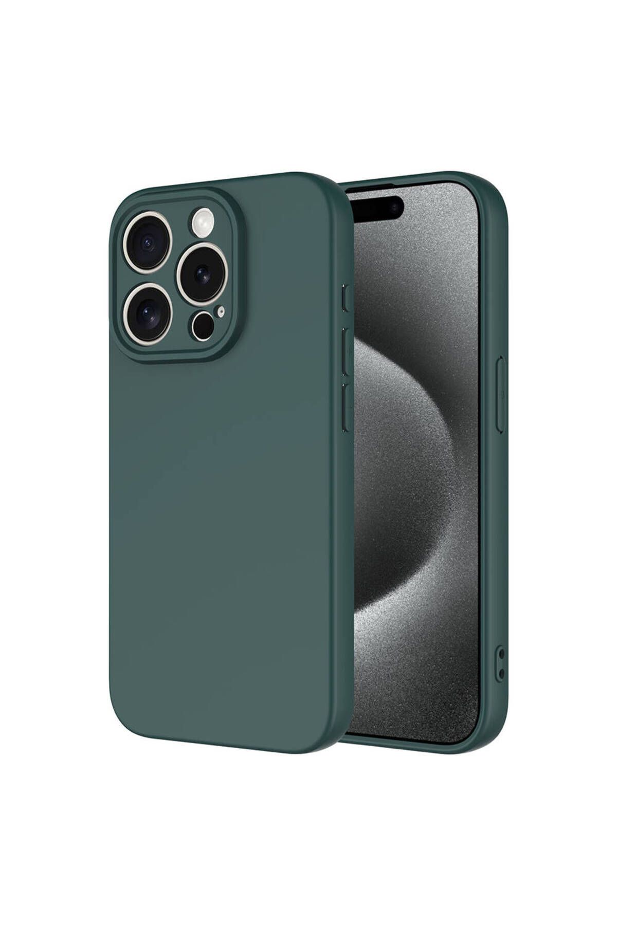 halkhouse Apple iPhone 15 Pro Max Kılıf Renkli Esnek Kırılmaz Yüksek Koruma Silikon Marra Kapak