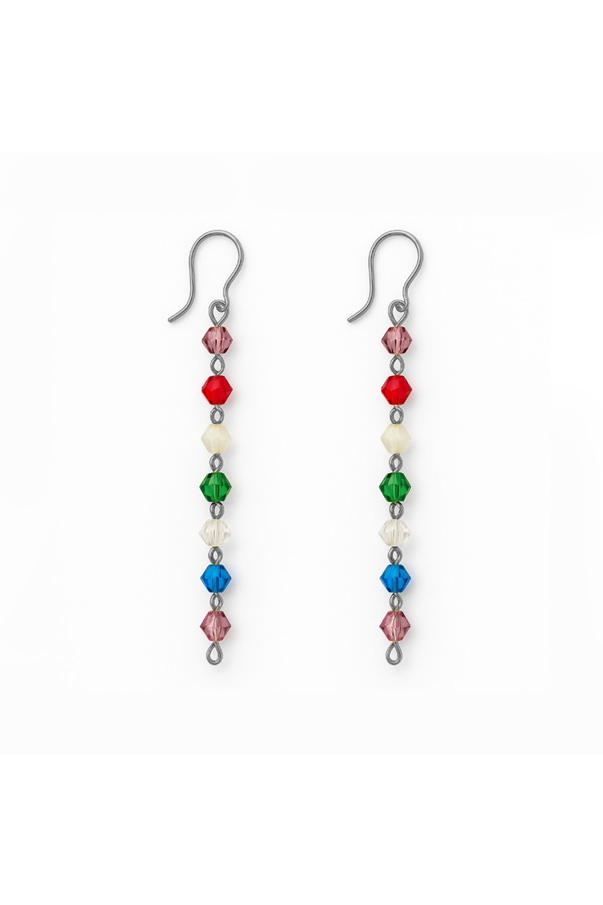 Silveranka 925 Ayar Gümüş 7 Çakra Kristal Harmoni Reiki Küpe
