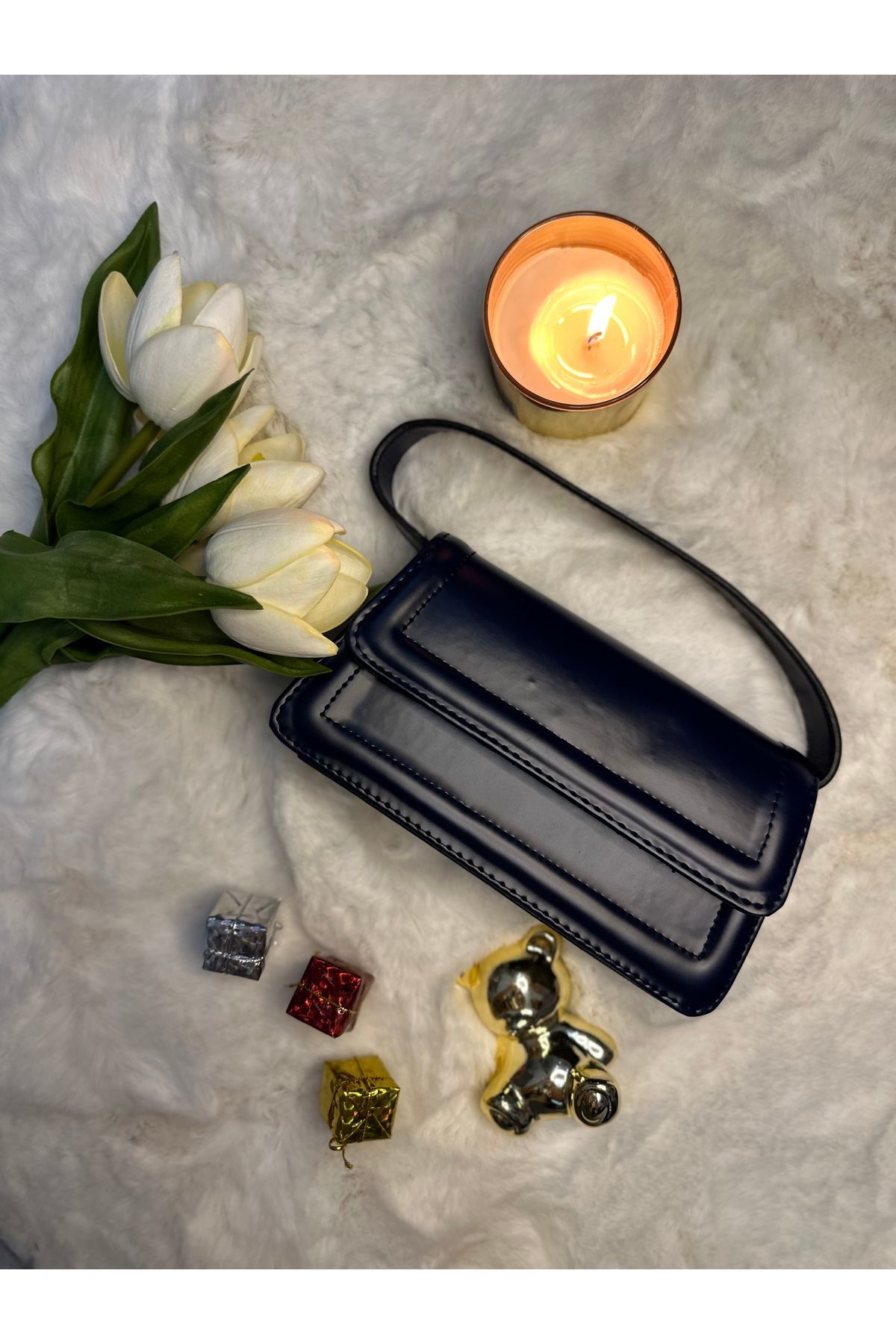 Elya moda evi Lacivert mini çanta