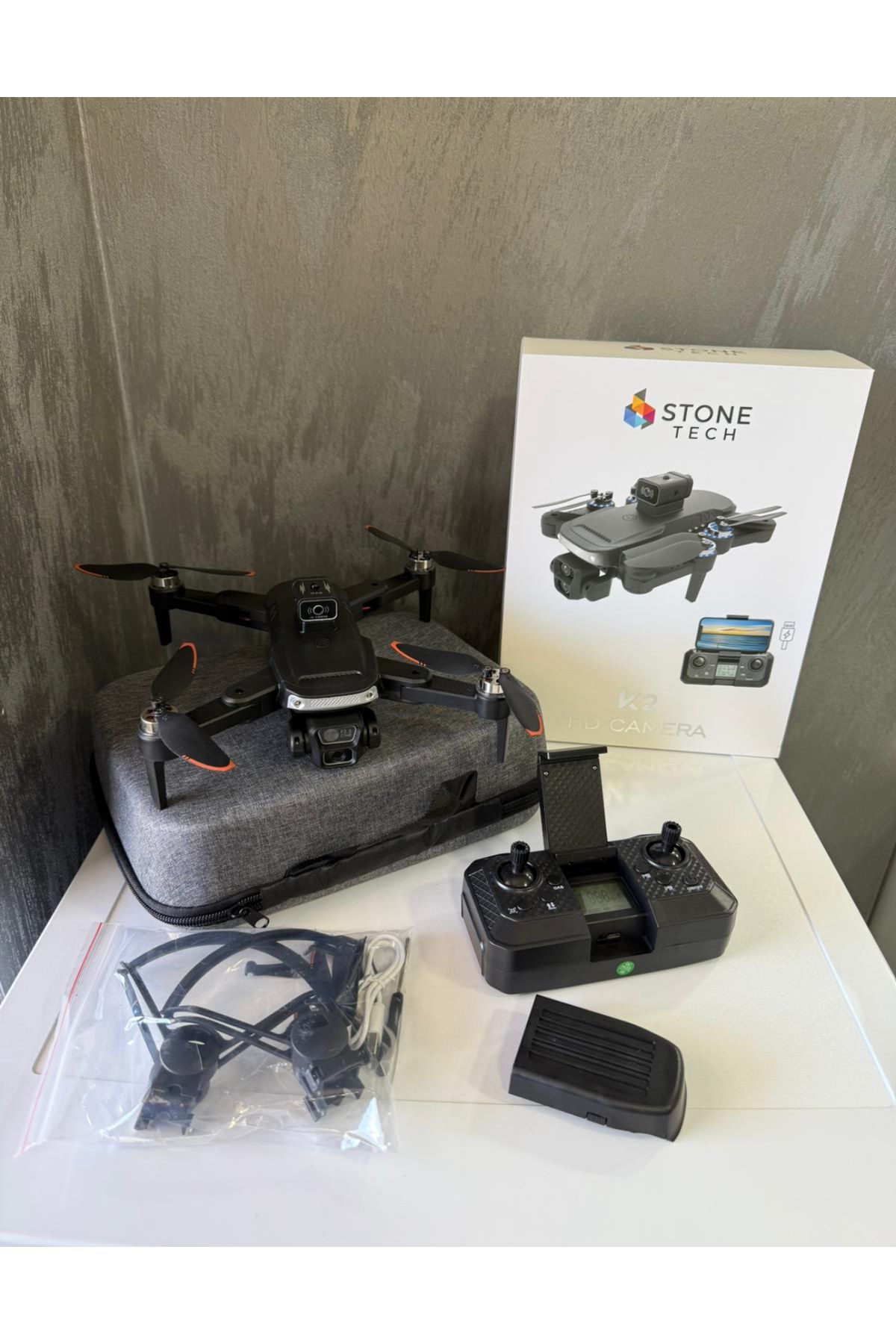 asfteknoloji K2 HD Kameralı Drone Beni Takip Et Modu Taşıma Çantası Oto Eve Dön 1 Batarya Ile 20dk Uçuş