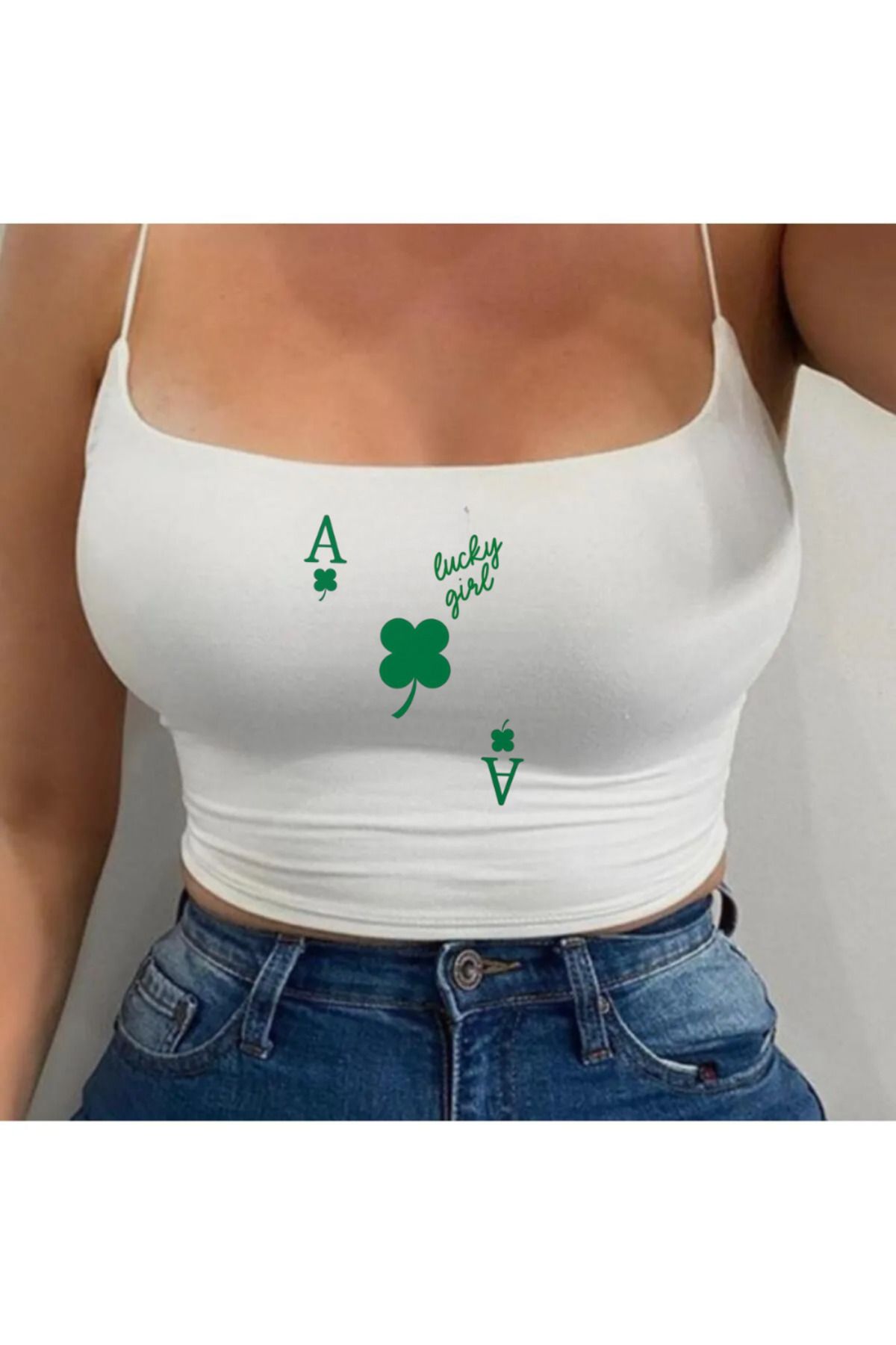 Touz Moda Lucky Girl İp Askılı Büstiyer Crop