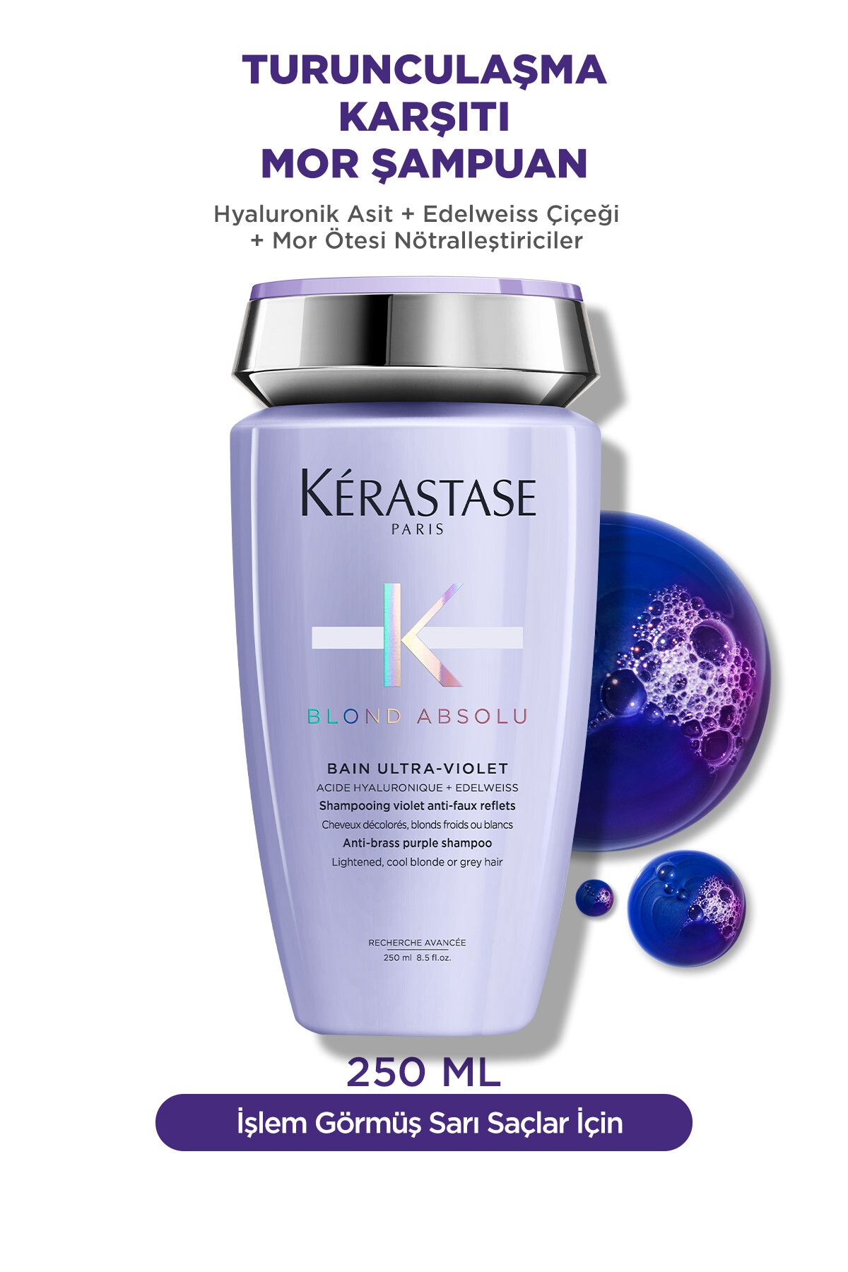 Kerastase Blond Absolu Bain Ultra Turunculaşma Karşıtı -Onarıcı Mor-Silver-Şampuan 250ml